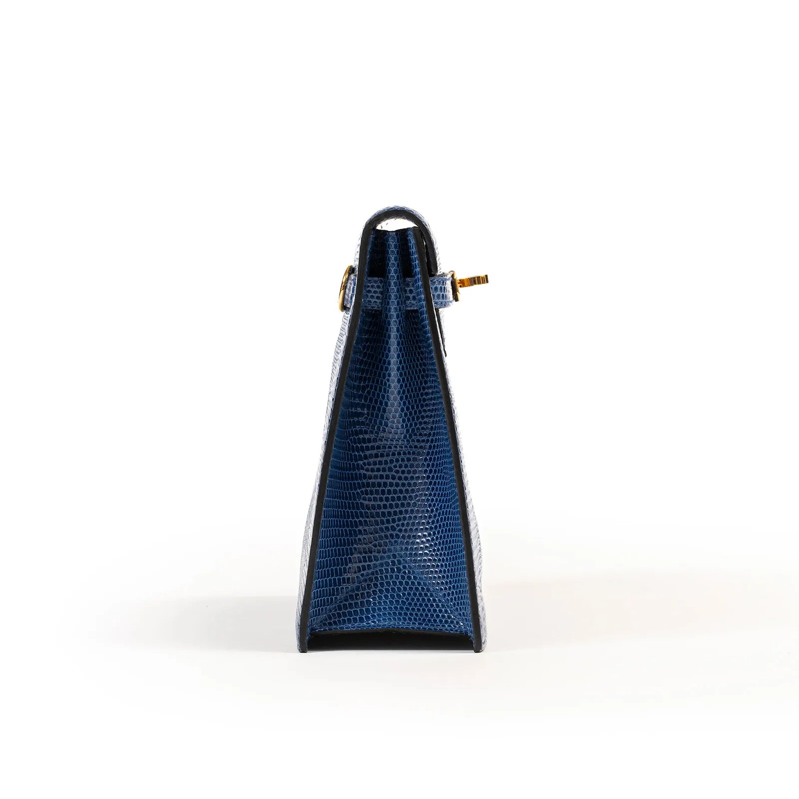 Hermès Kelly Danse Blue Saphir Lizard Varanus Niloticus Gold Hardware