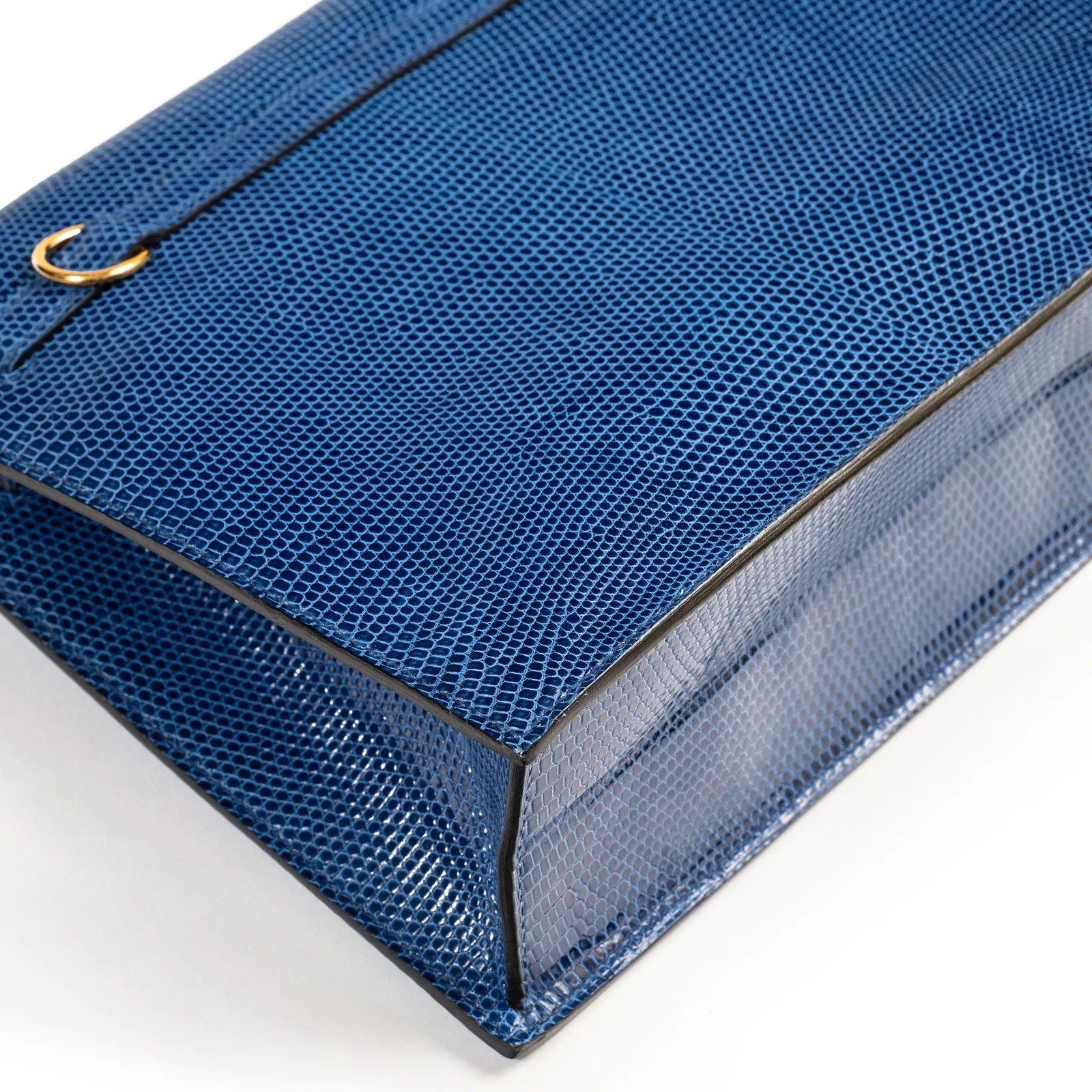 Hermès Kelly Danse Blue Saphir Lizard Varanus Niloticus Gold Hardware
