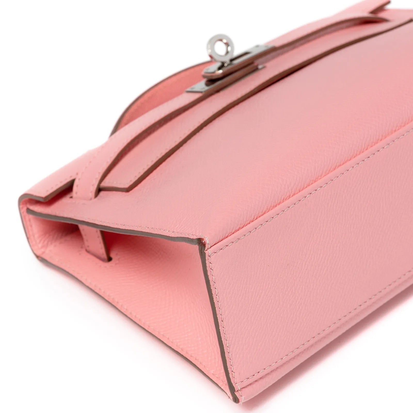 Hermès Kelly Pochette Rose Confetti Epsom Palladium Hardware