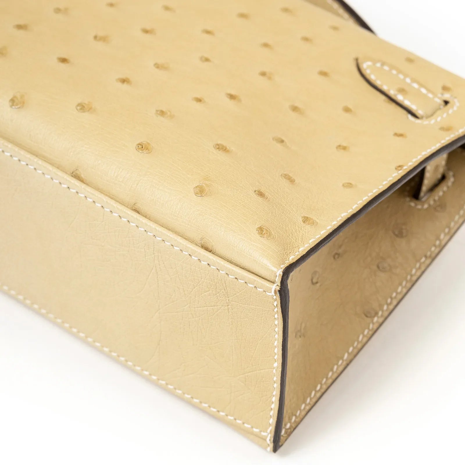Hermès Kelly Pochette Trench Ostrich Gold Hardware