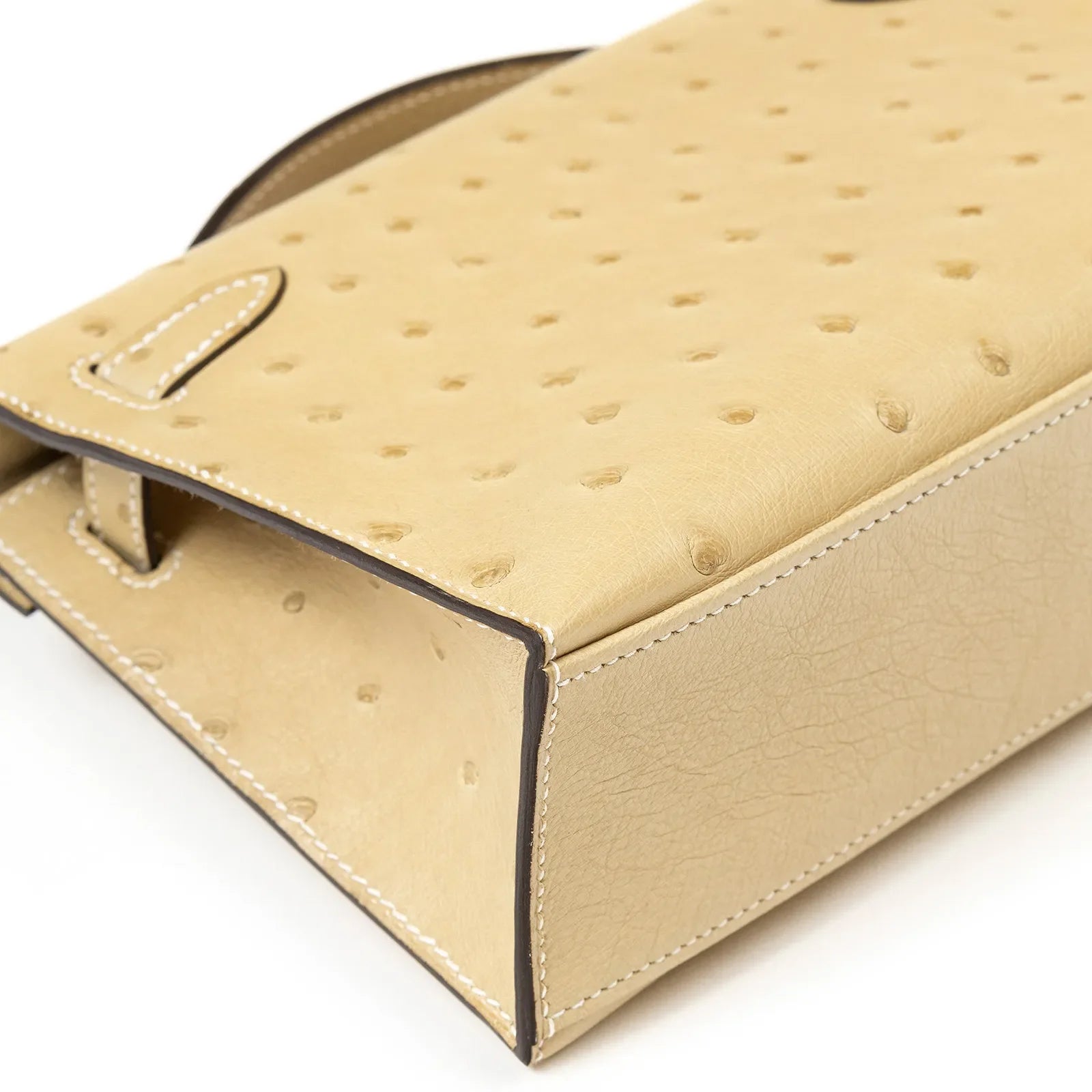 Hermès Kelly Pochette Trench Ostrich Gold Hardware