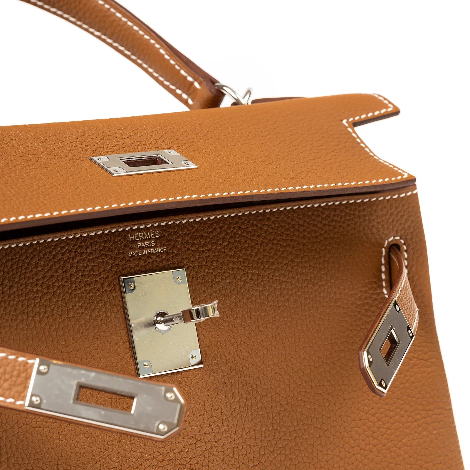 Hermès Kelly 28 Retourne Gold Togo Palladium Hardware