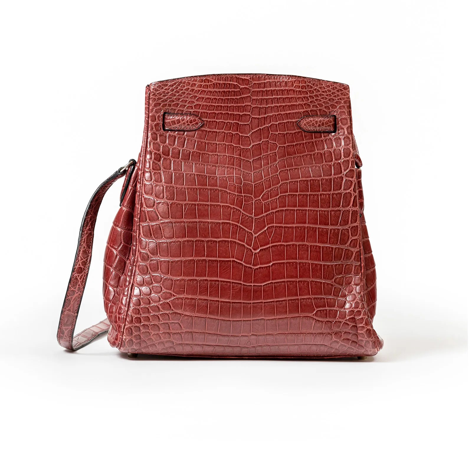 Hermès Kelly Sport 24 Matte Niloticus Crocodile Rose Palladium Hardware - Image 2