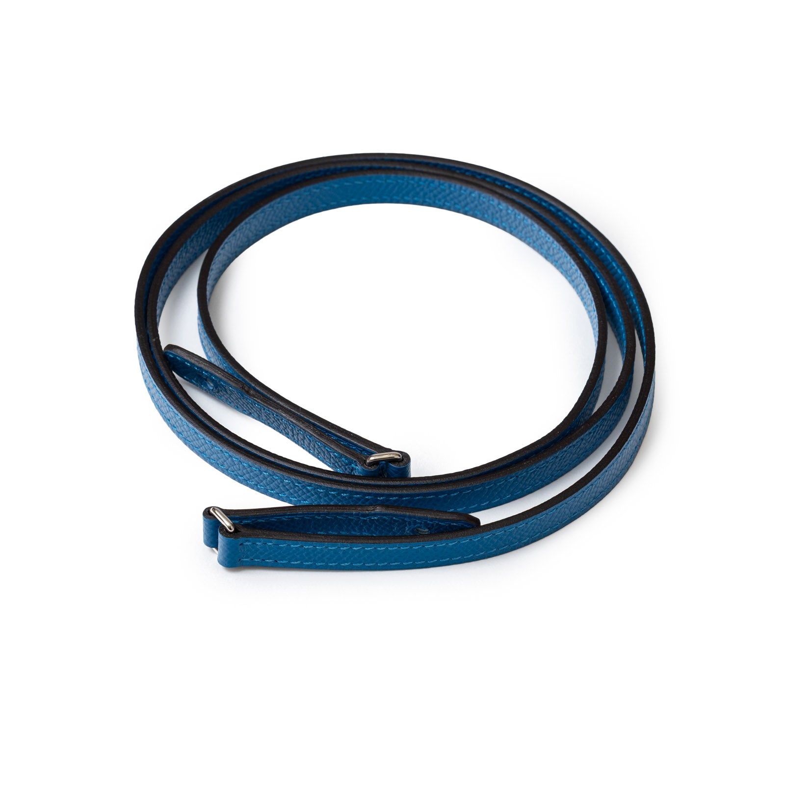 Hermès Kelly To Go Touch Blue Shiny Alligator/Epsom Palladium Hardware - Strap