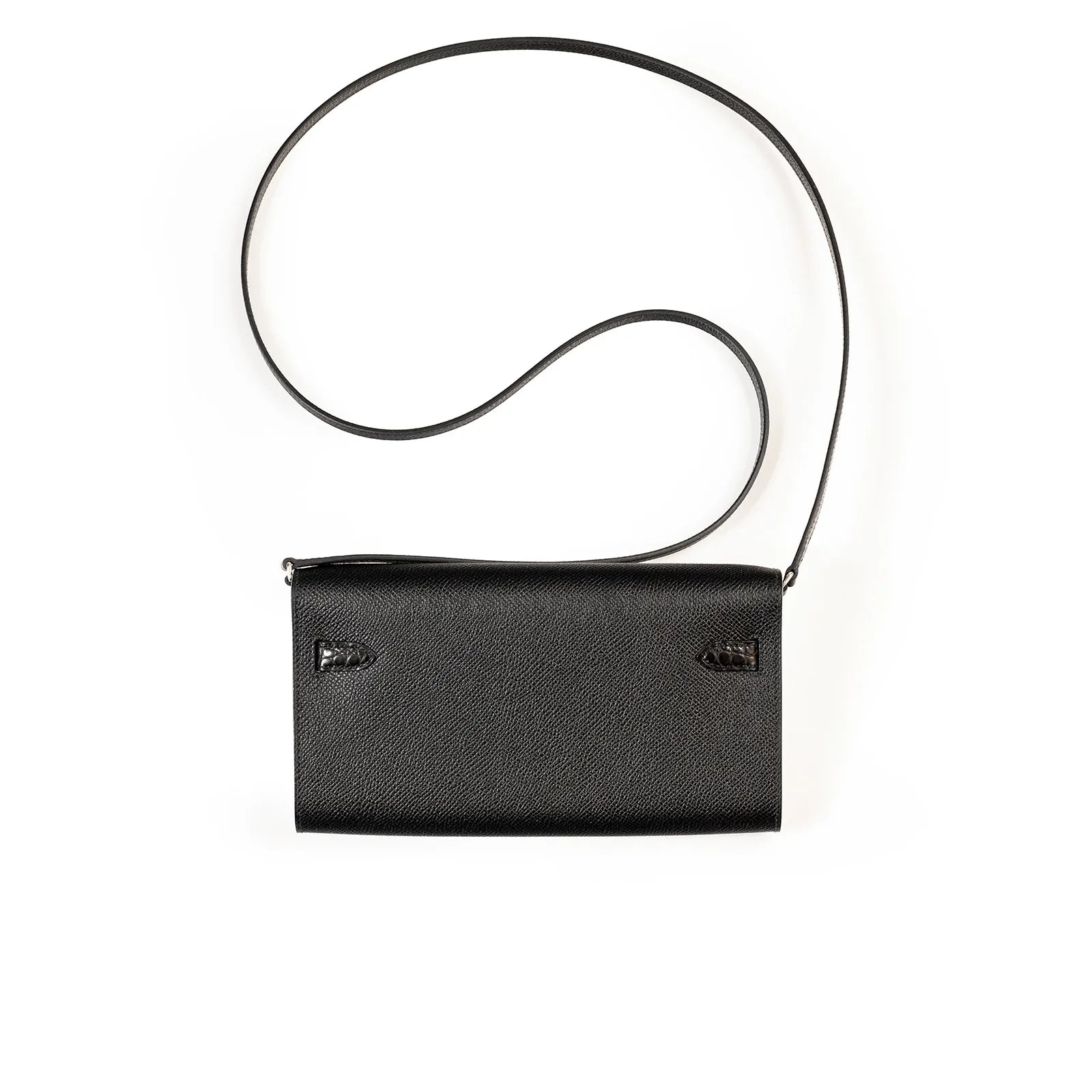 Hermès Kelly To Go Wallet Black Epsom and Matte Alligator Touch Palladium Hardware