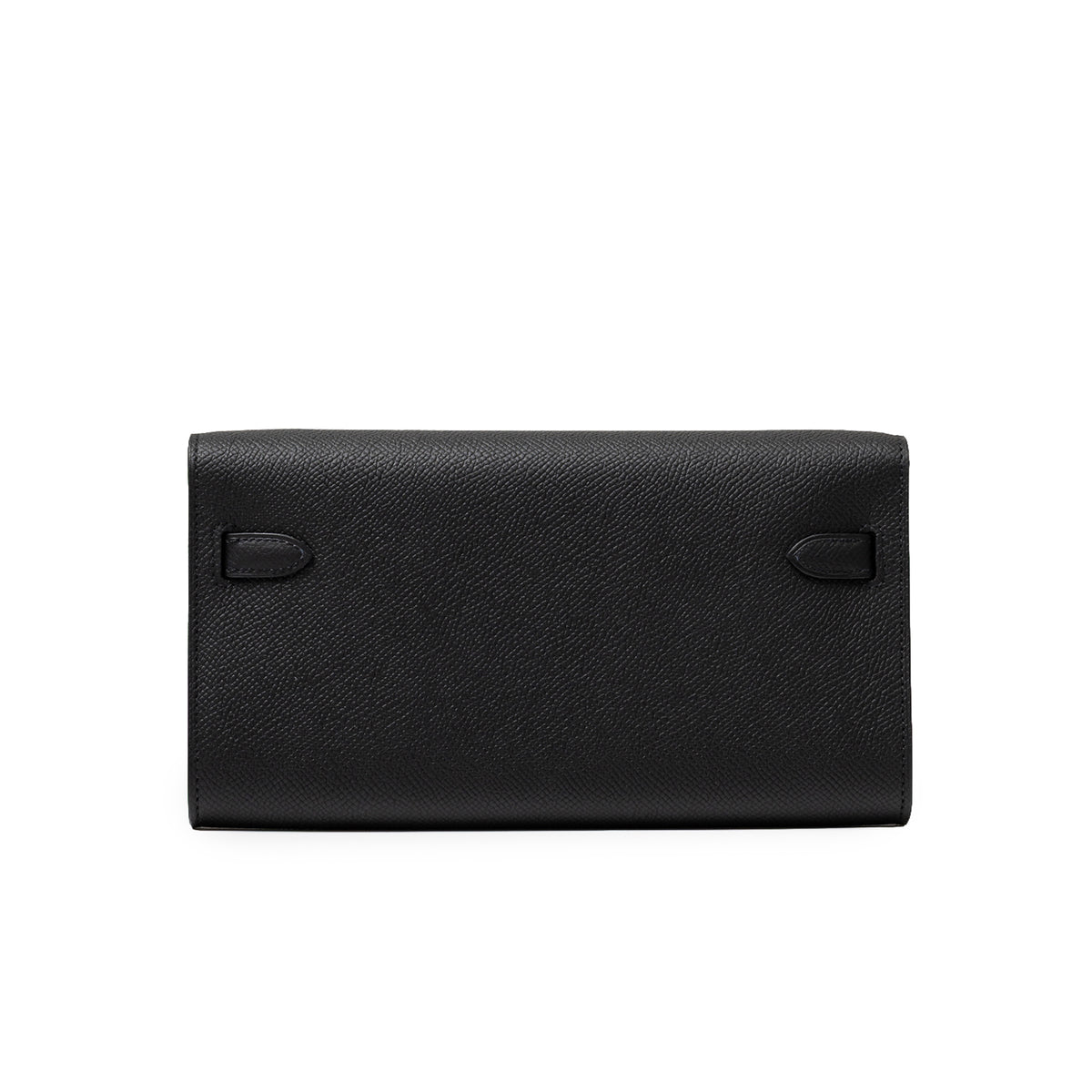 Hermès Kelly To Go Wallet Black Epsom Gold Hardware back view in Epsom leather