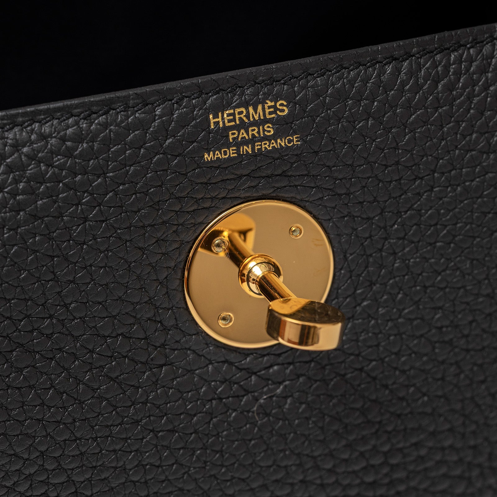 Hermès Lindy 26 Black Clemence Gold Hardware