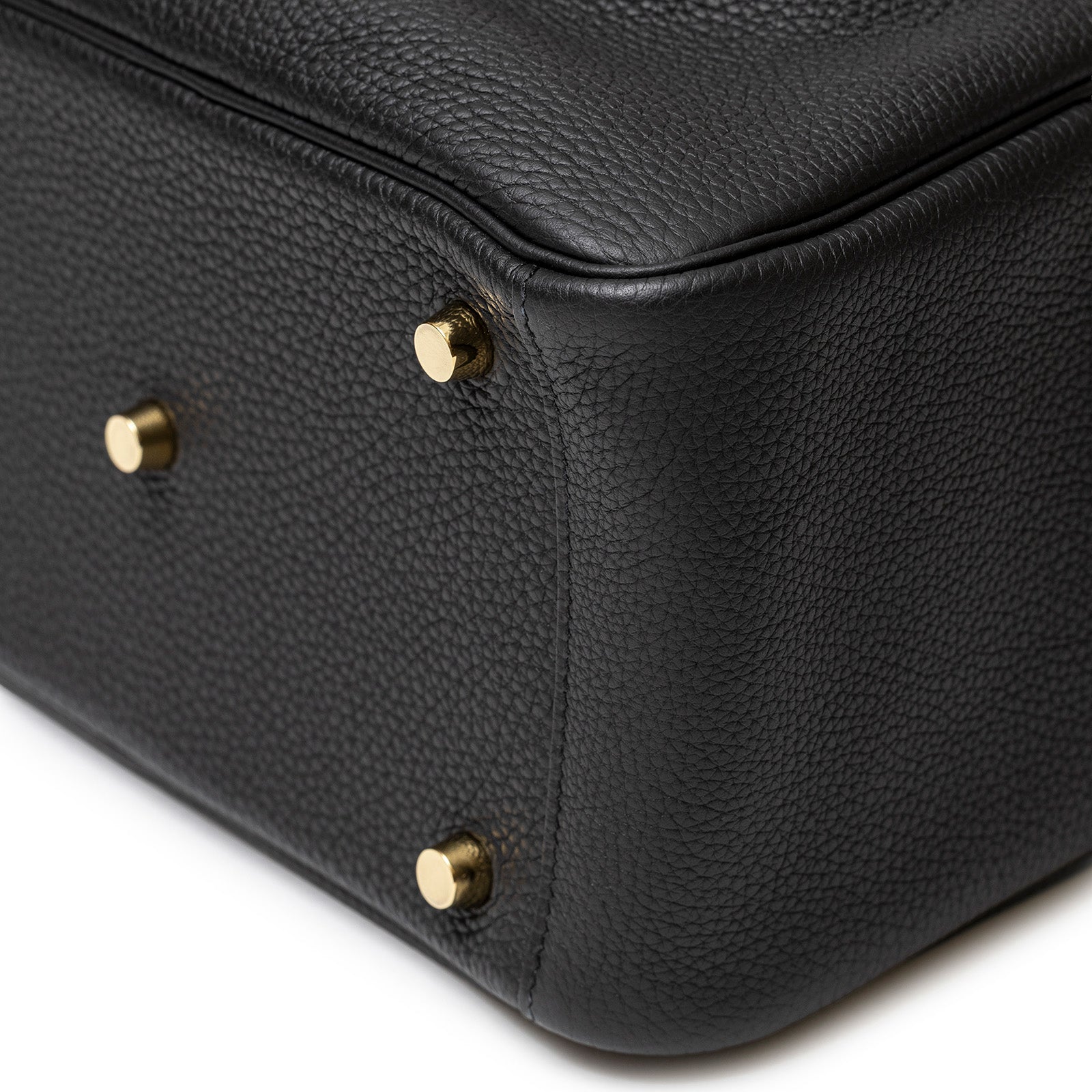 Hermès Lindy 26 Black Clemence Gold Hardware