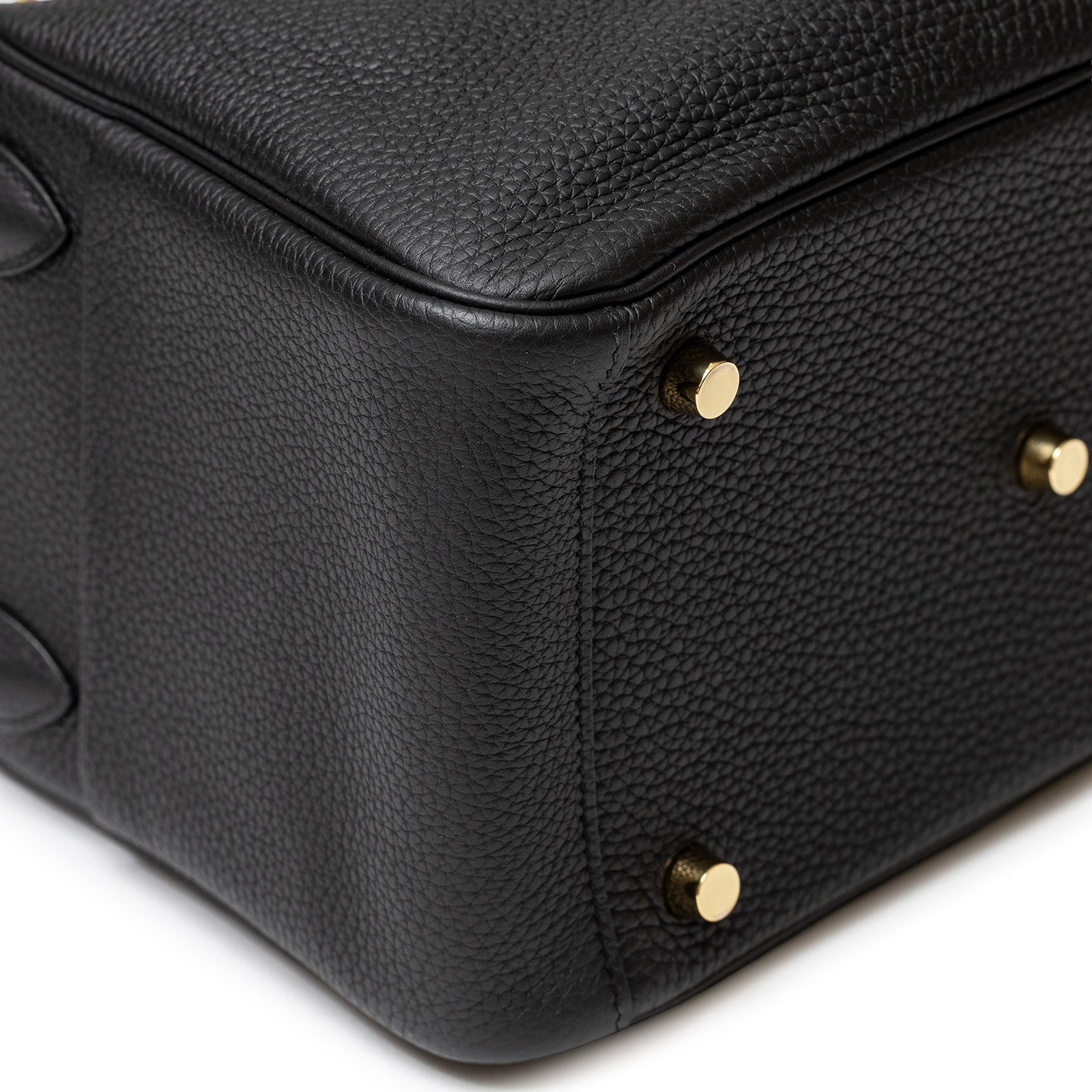 Hermès Lindy 26 Black Clemence Gold Hardware