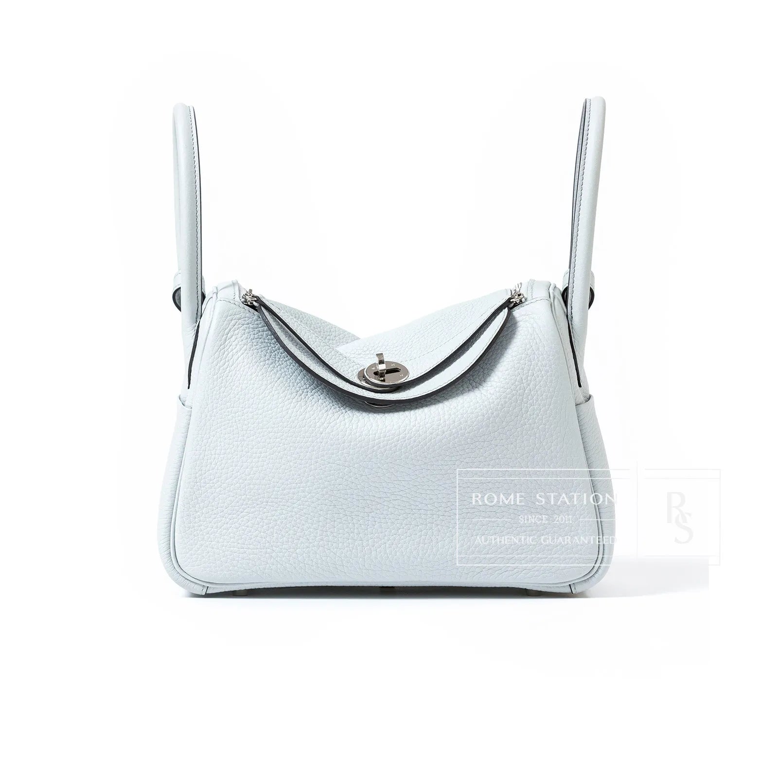 Hermès Lindy 26 Blue Pale Clemence Palladium Hardware