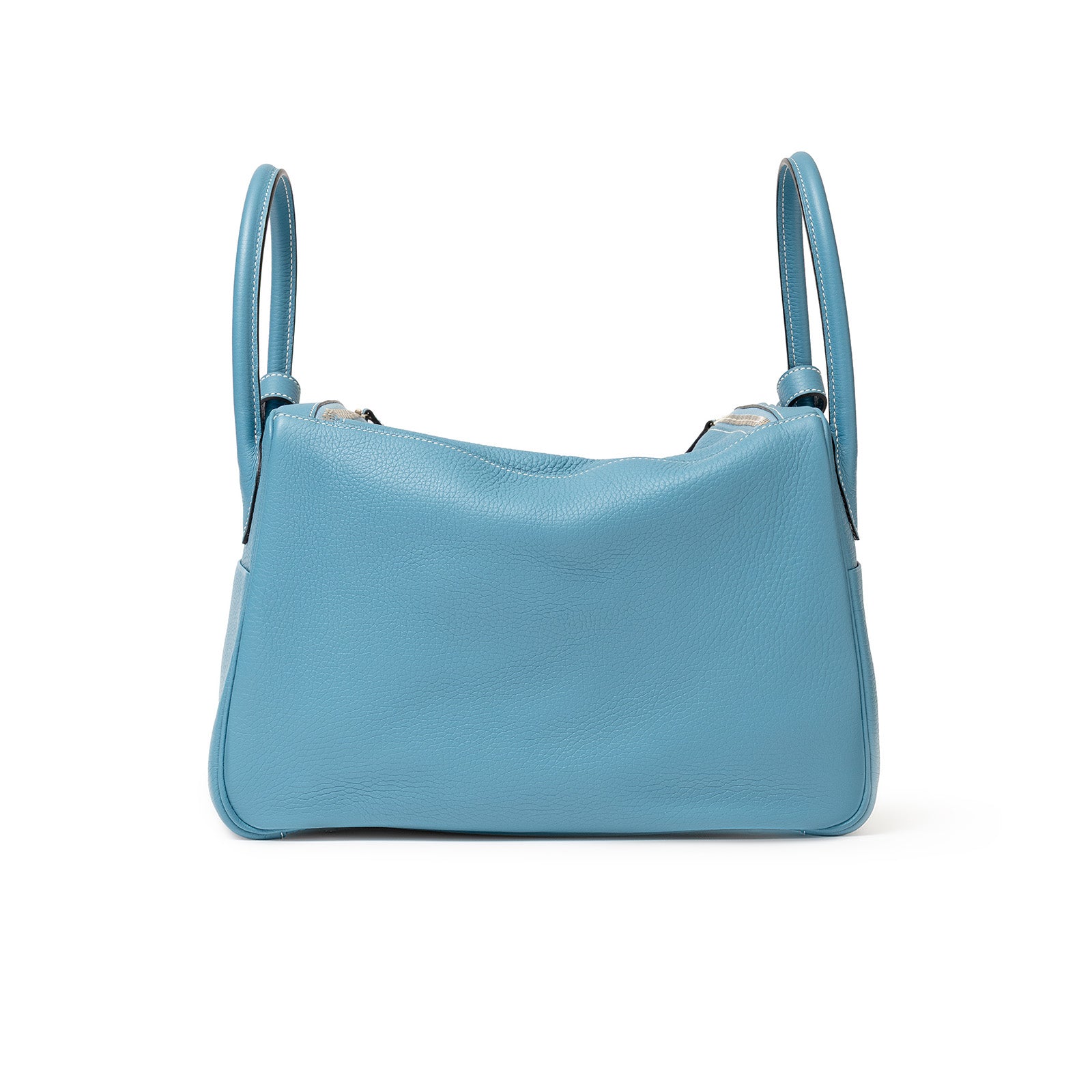 Hermès Lindy 34 Blue Jean Clemence Palladium Hardware