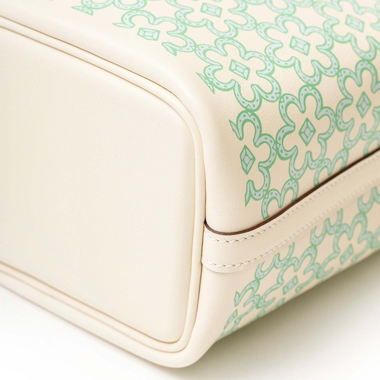 Hermès Micro Picotin 14 Lucky Daisy Nata/Vert/White Swift Palladium Hardware