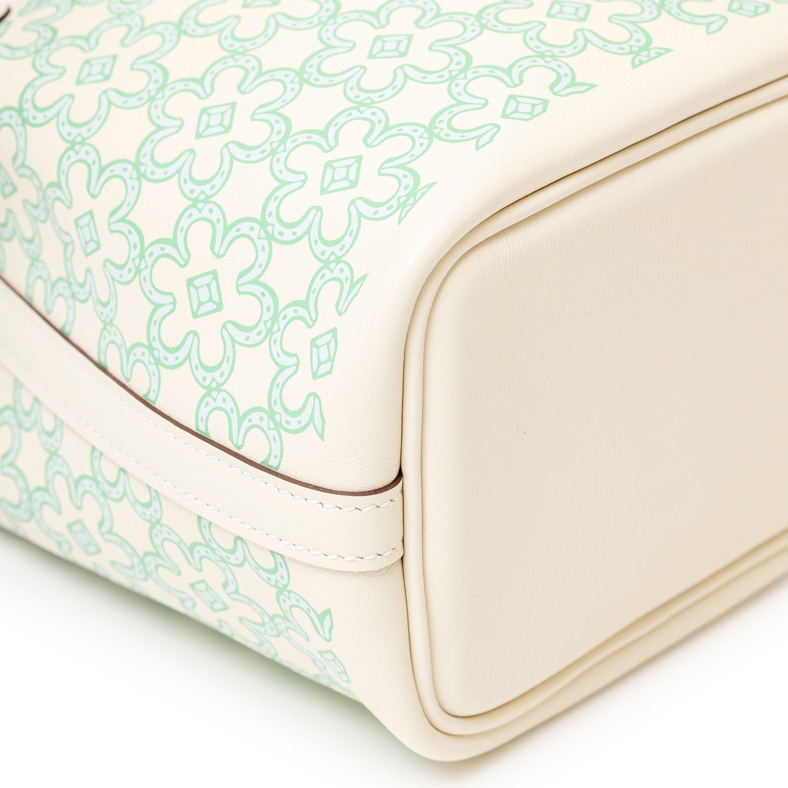 Hermès Micro Picotin 14 Lucky Daisy Nata/Vert/White Swift Palladium Hardware