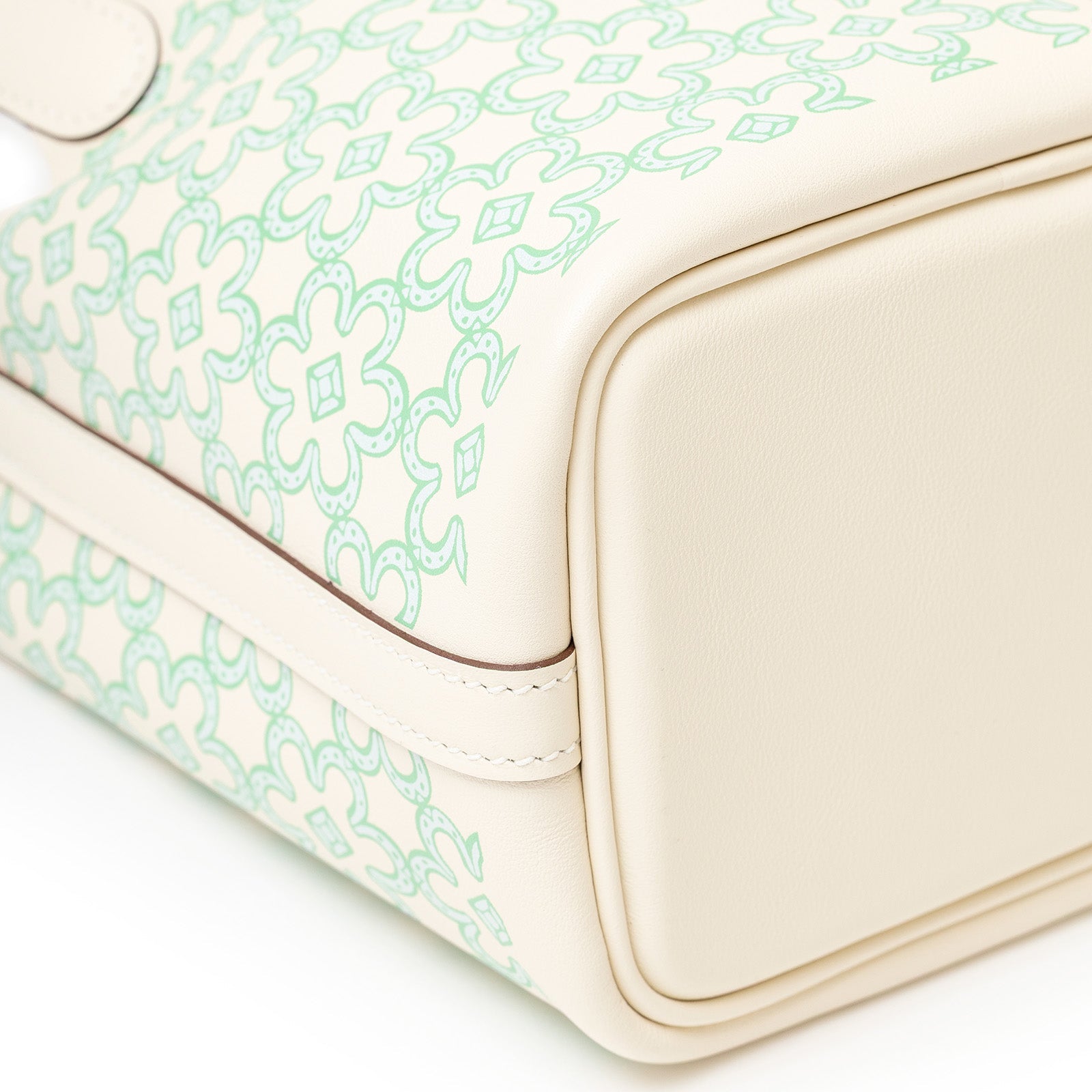 Hermès Micro Picotin 14 Lucky Daisy Nata/Vert/White Swift Palladium Hardware