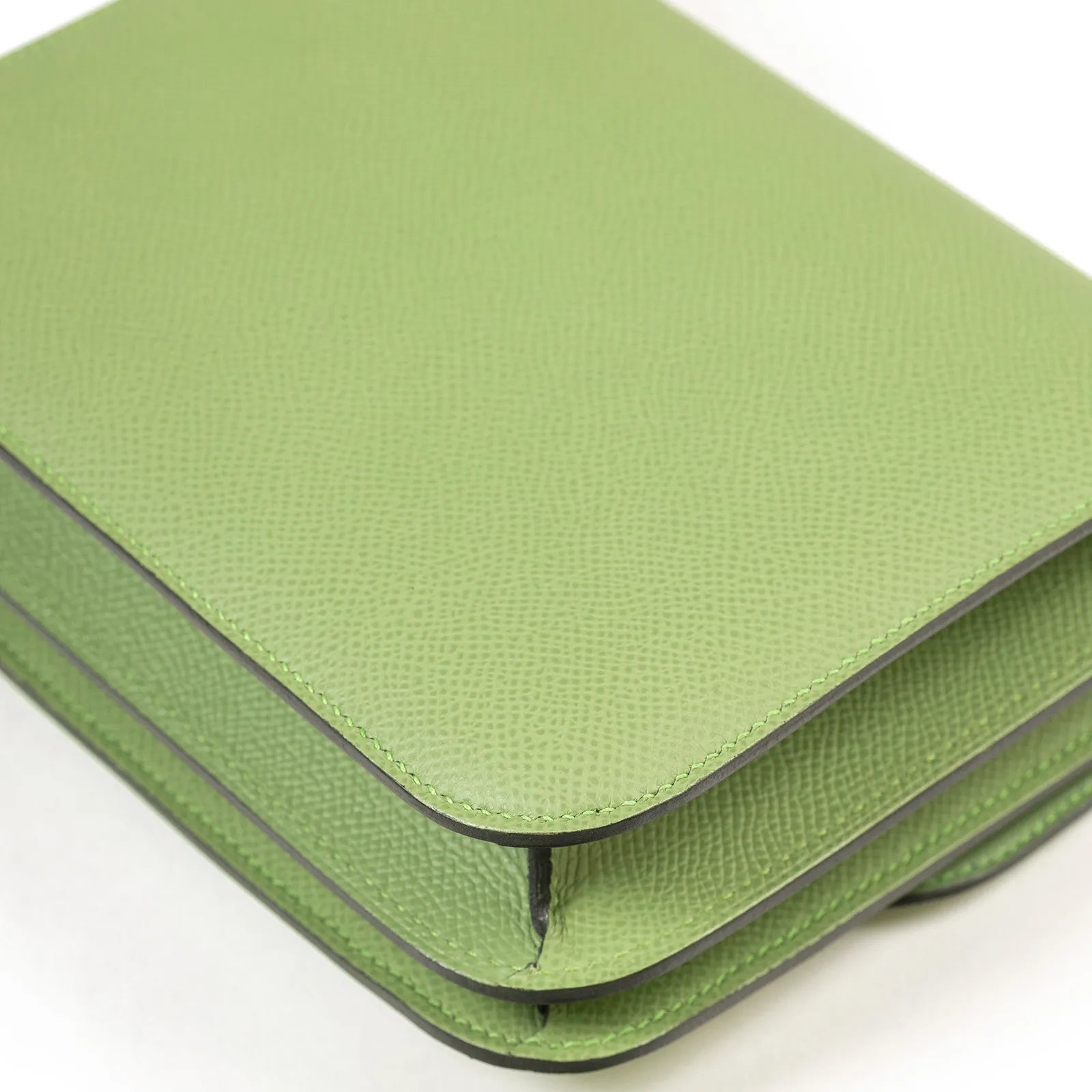 Hermès Mini Constance 18 Vert Criquet Epsom Palladium Hardware