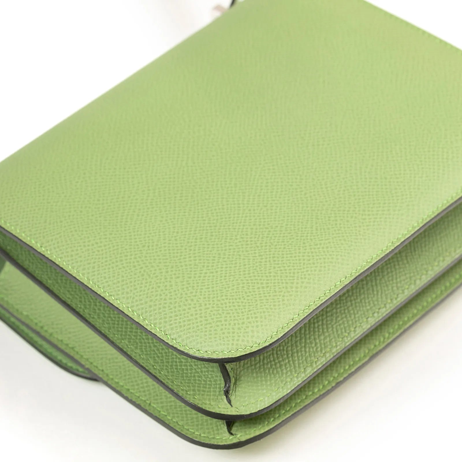 Hermès Mini Constance 18 Vert Criquet Epsom Palladium Hardware