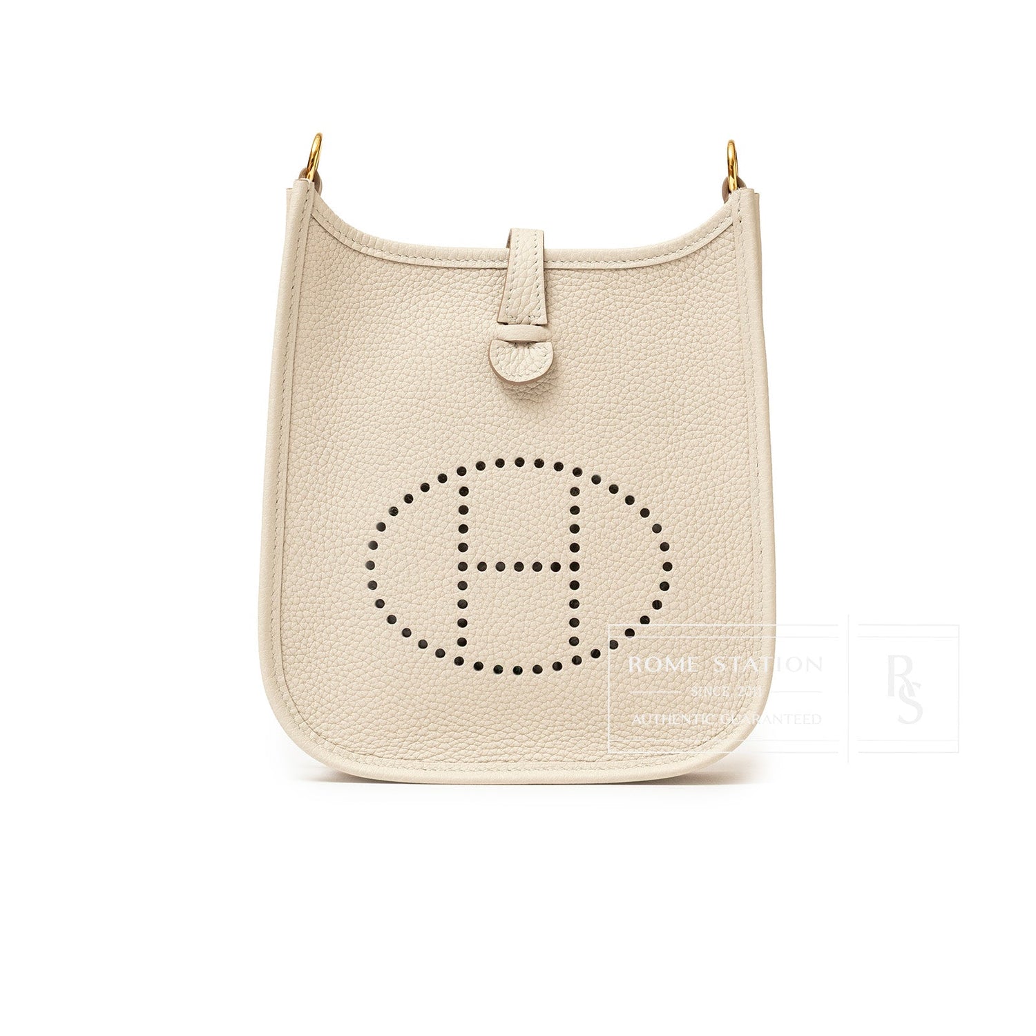 Hermès Mini Evelyne Beton Clemence Gold Hardware