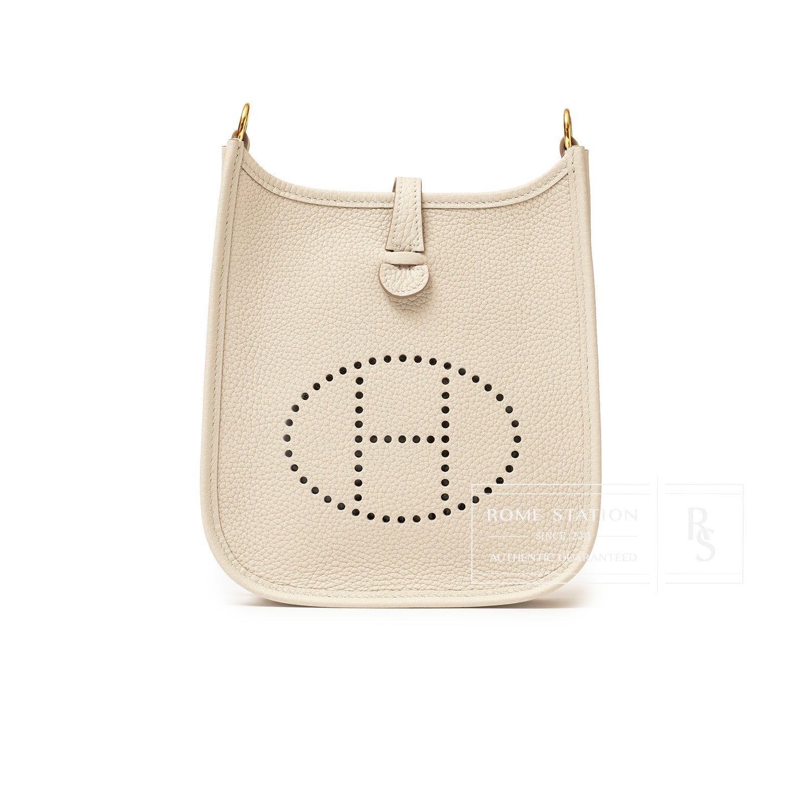 Hermès Mini Evelyne Beton Clemence Gold Hardware