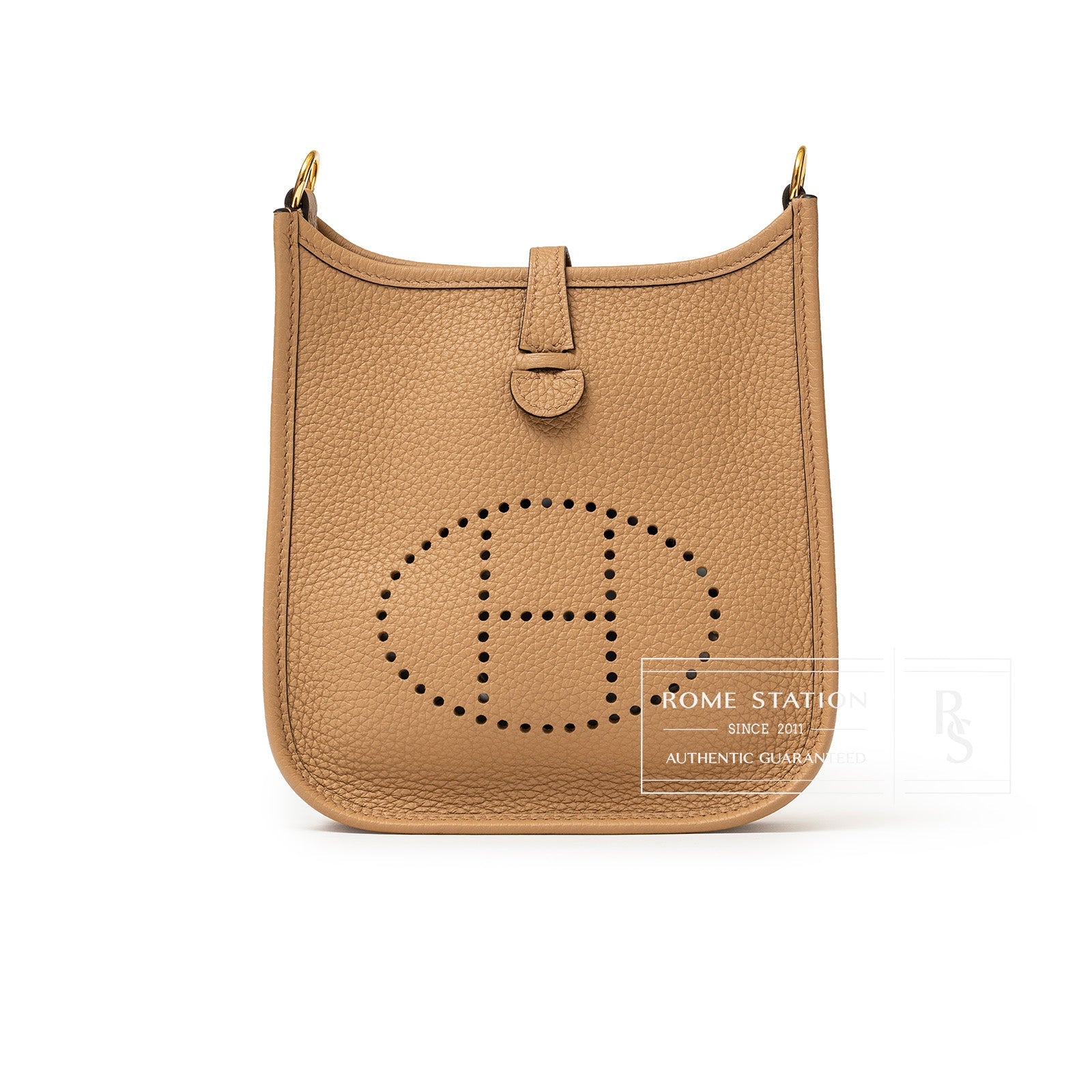 Hermès Mini Evelyne Chai Clemence Gold Hardware