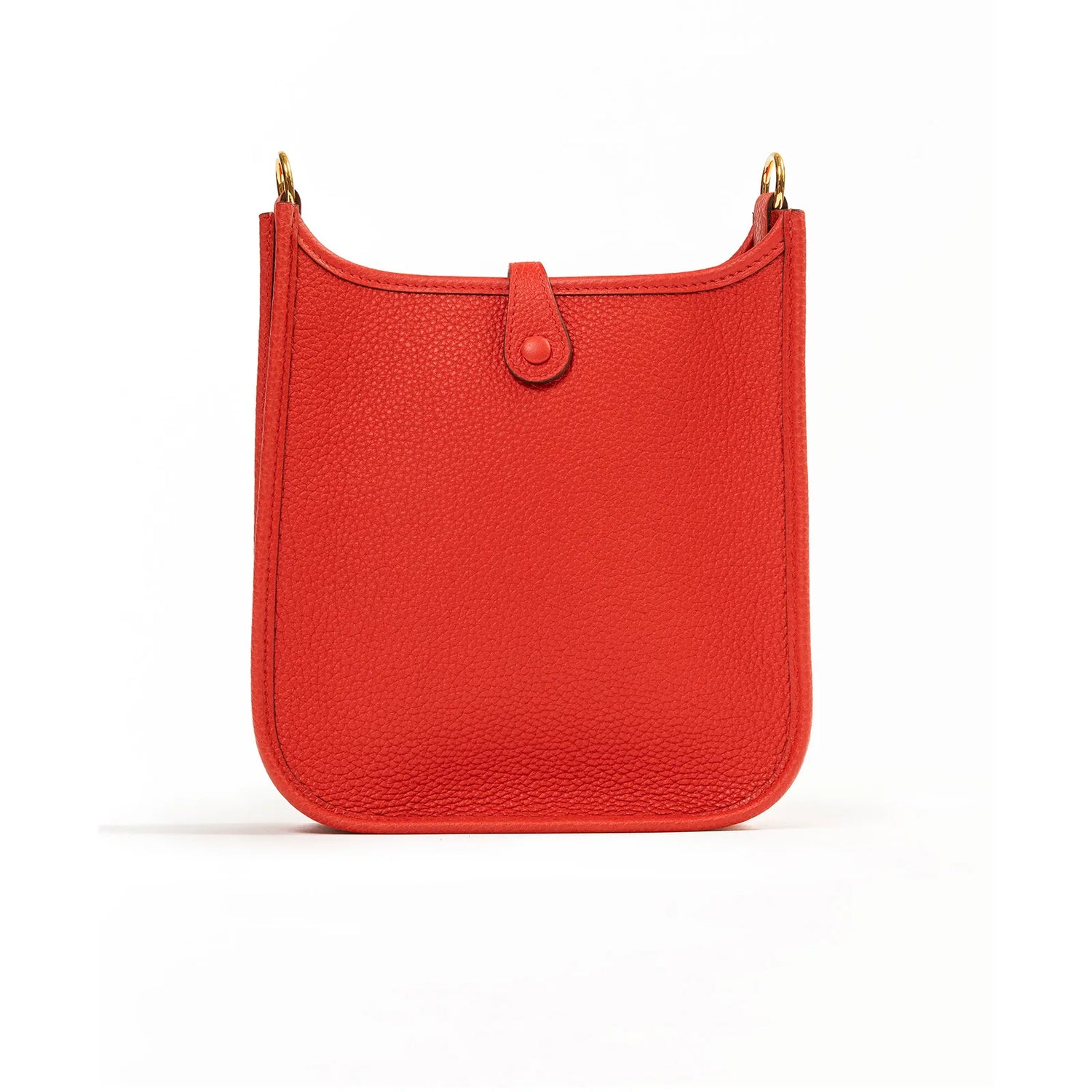 Hermès Mini Evelyne Rouge de Coeur/Coeu-Frid Clemence Gold Hardware