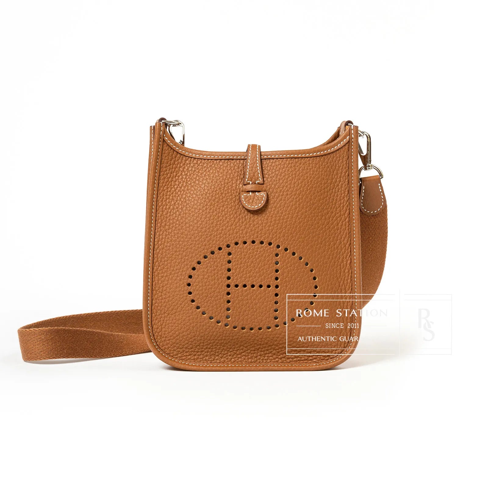 Hermès Mini Evelyne Gold Clemence Palladium Hardware