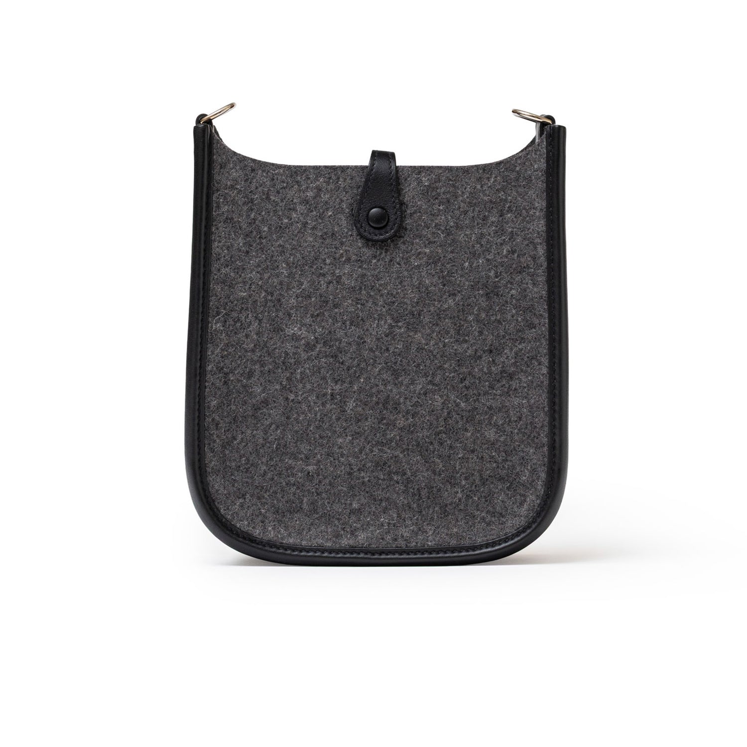 Hermès Mini Evelyne Gris Moyen/Black Feutre Palladium Hardware - Back