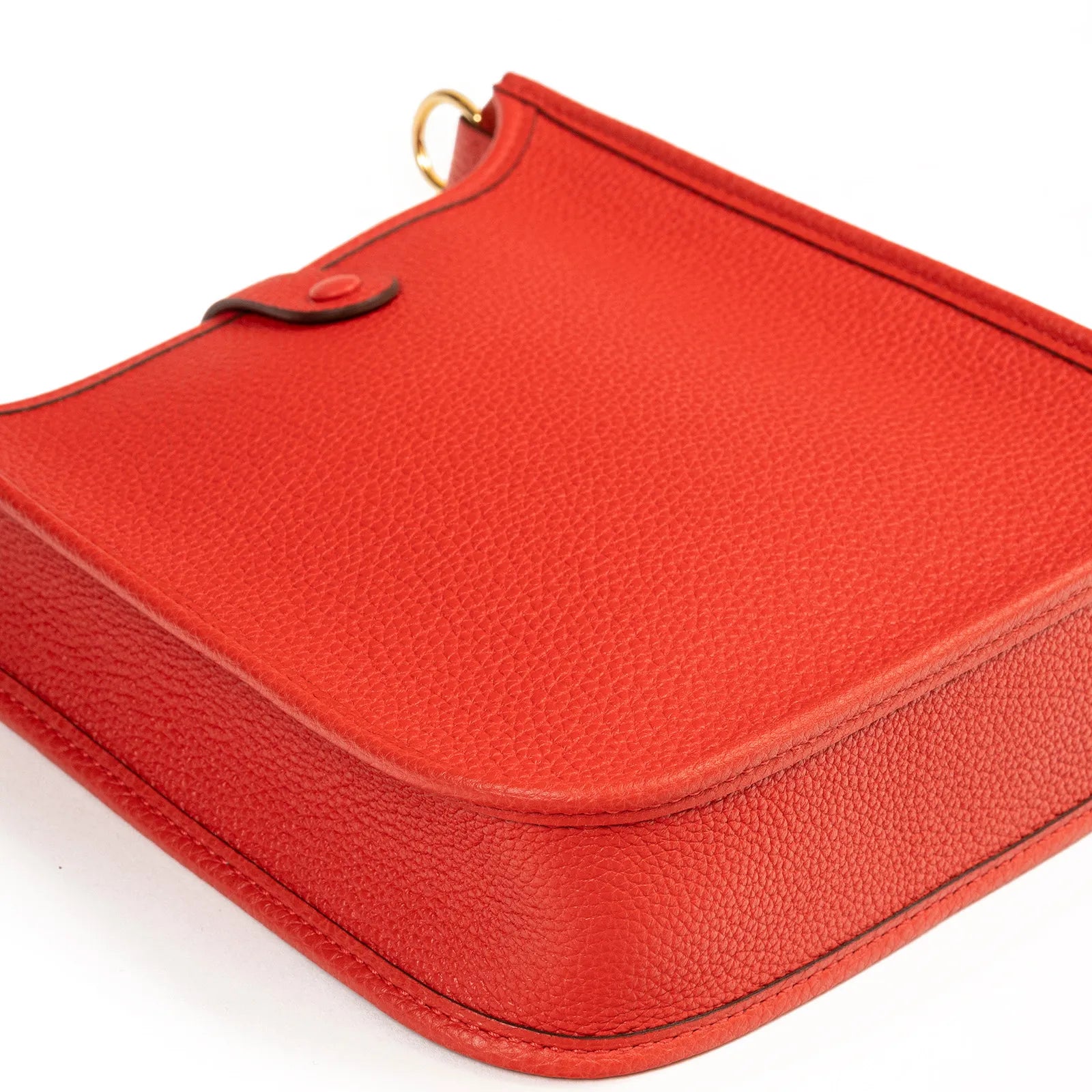 Hermès Mini Evelyne Rouge de Coeur/Coeu-Frid Clemence Gold Hardware