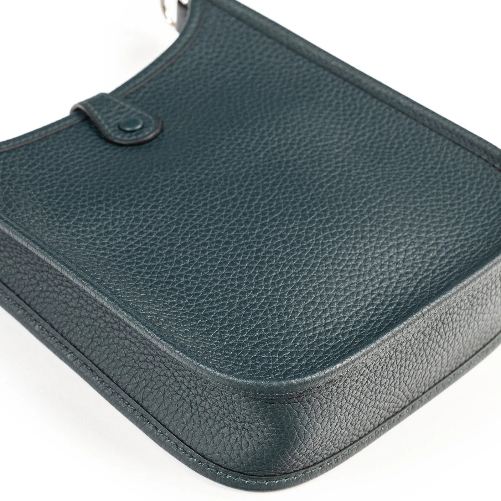 Hermès Mini Evelyne Vert Cypress/Noir/Blanc Clemence Palladium Hardware