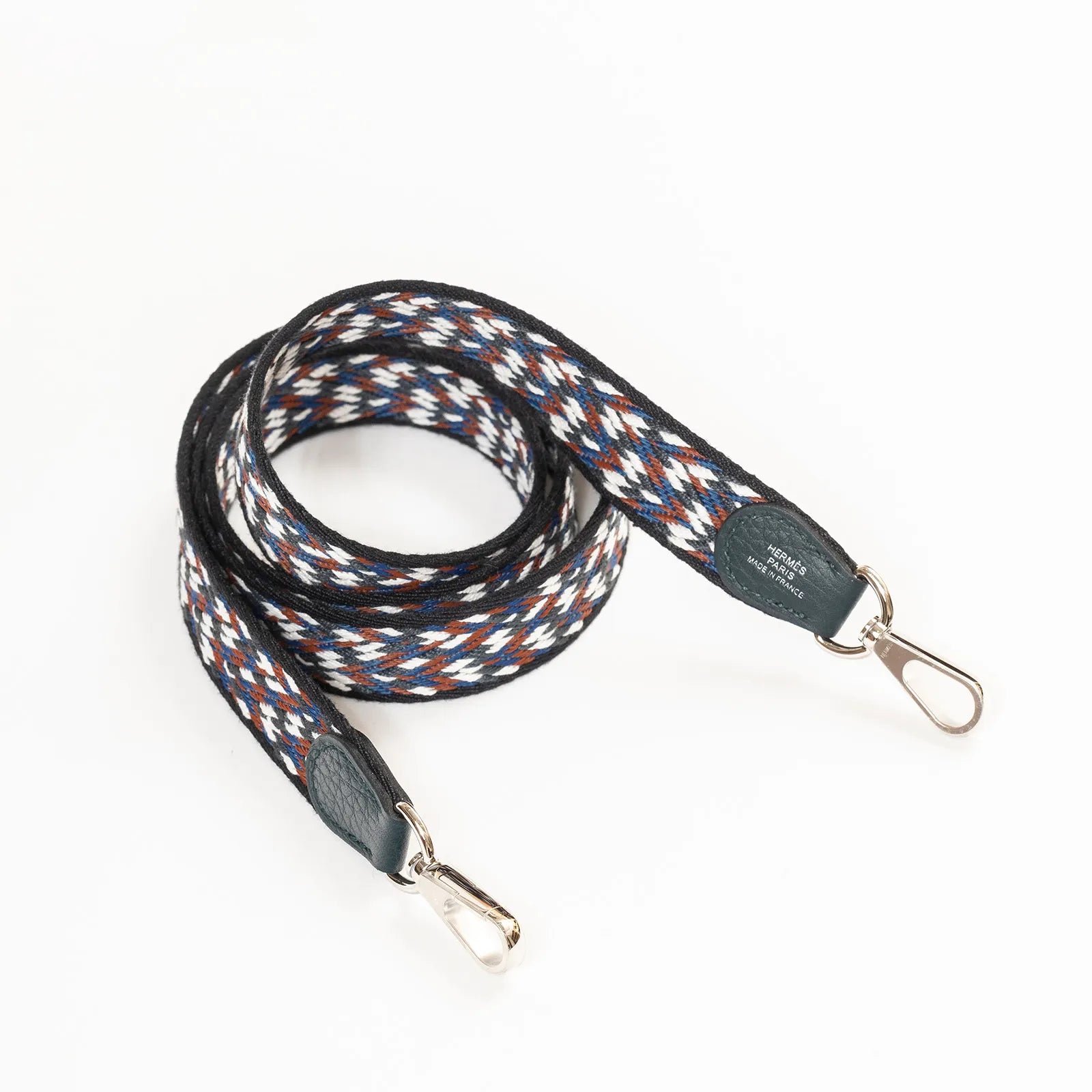 Hermès Mini Evelyne Vert Cypress/Noir/Blanc Clemence Palladium Hardware