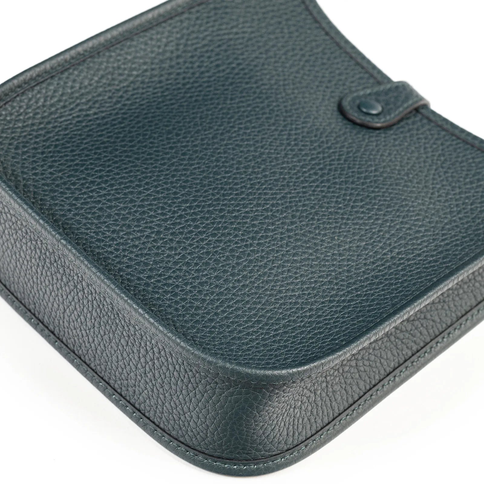 Hermès Mini Evelyne Vert Cypress/Noir/Blanc Clemence Palladium Hardware
