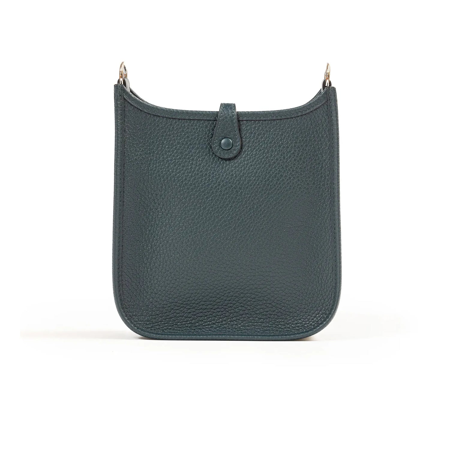 Hermès Mini Evelyne Vert Cypress/Noir/Blanc Clemence Palladium Hardware