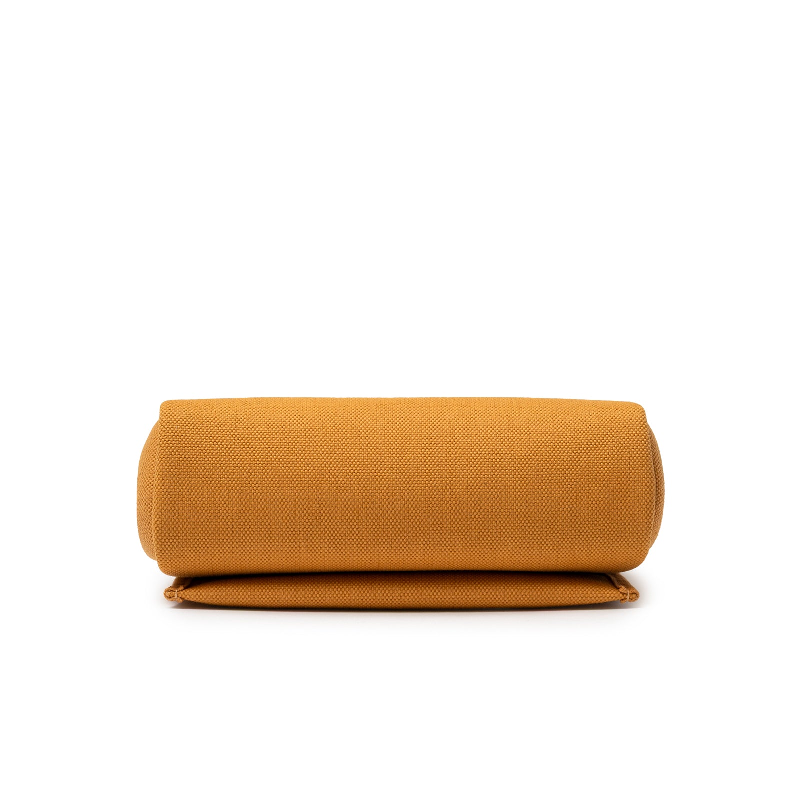 Bottom view showing the textured toile base of Hermès Mini Herbag Zip 20 Naturel Sable Toile and Vache Hunter Palladium Hardware