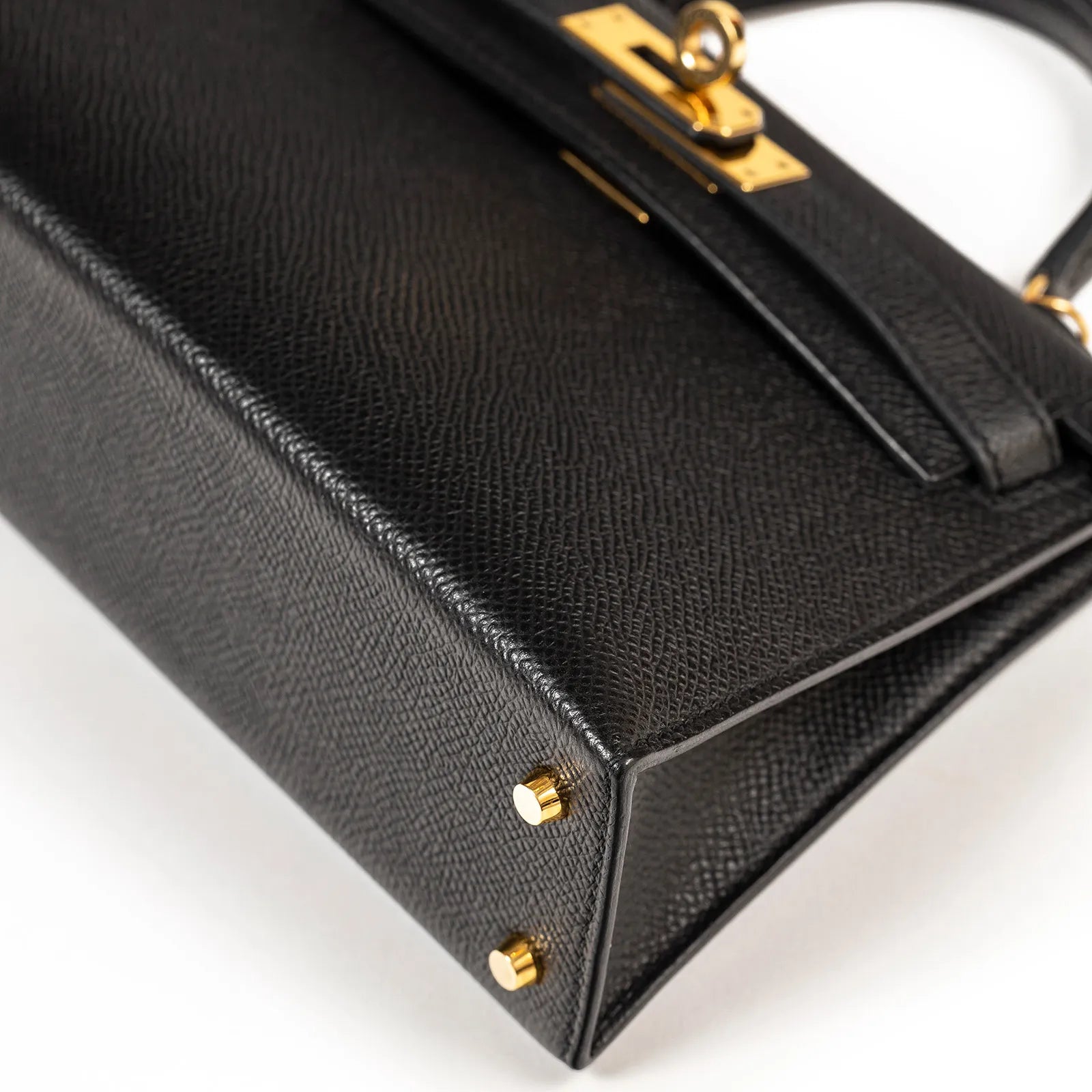 Hermès Mini Kelly II Sellier 20 Black Epsom Gold Hardware