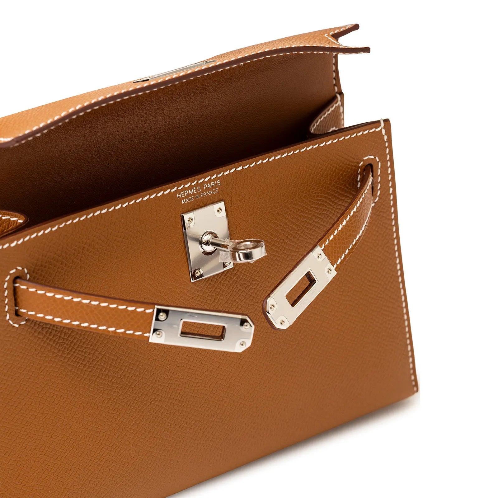 Hermès Mini Kelly II Sellier 20 Gold Epsom Palladium Hardware