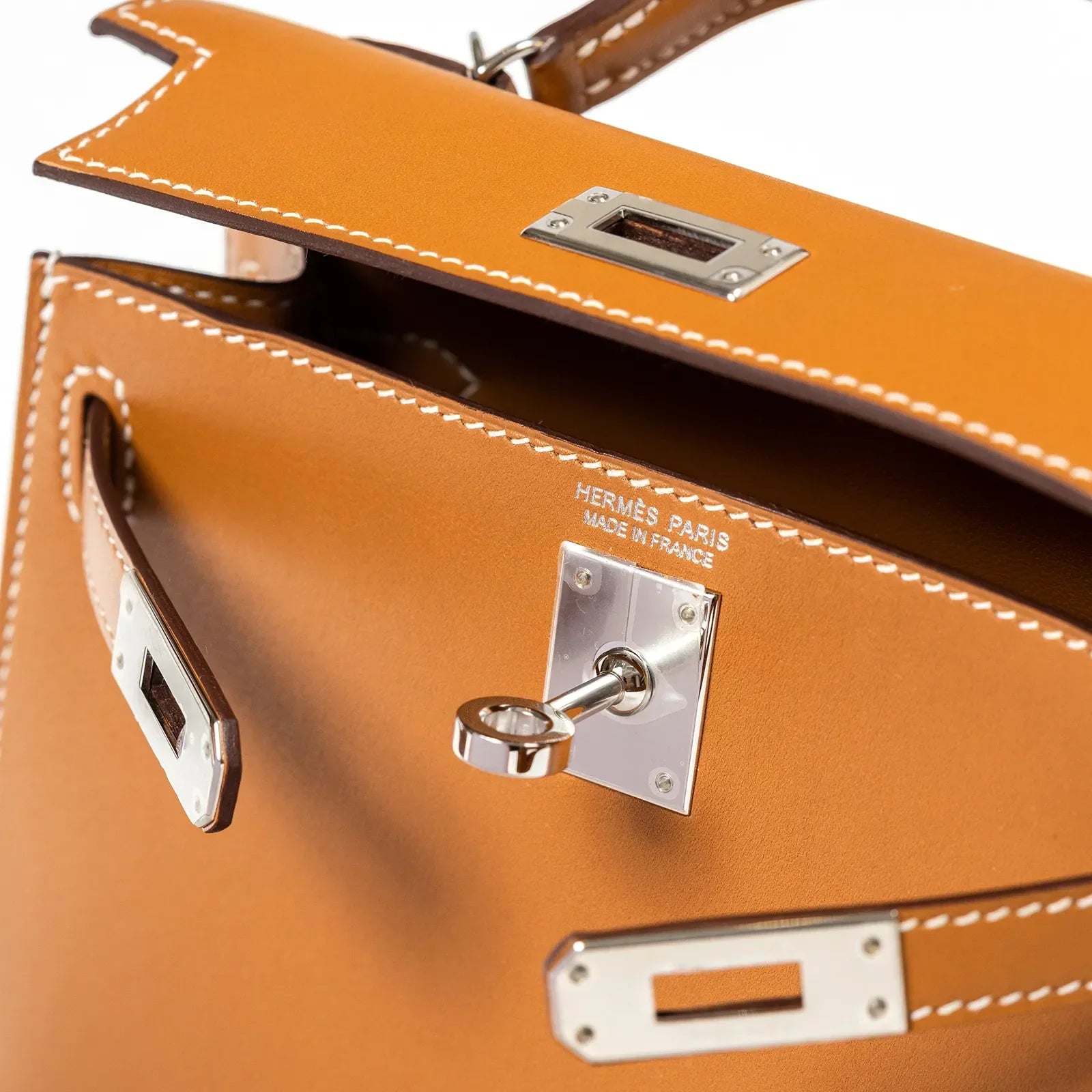 Hermès Mini Kelly II Sellier 20 Naturel Sable Butler Palladium Hardware