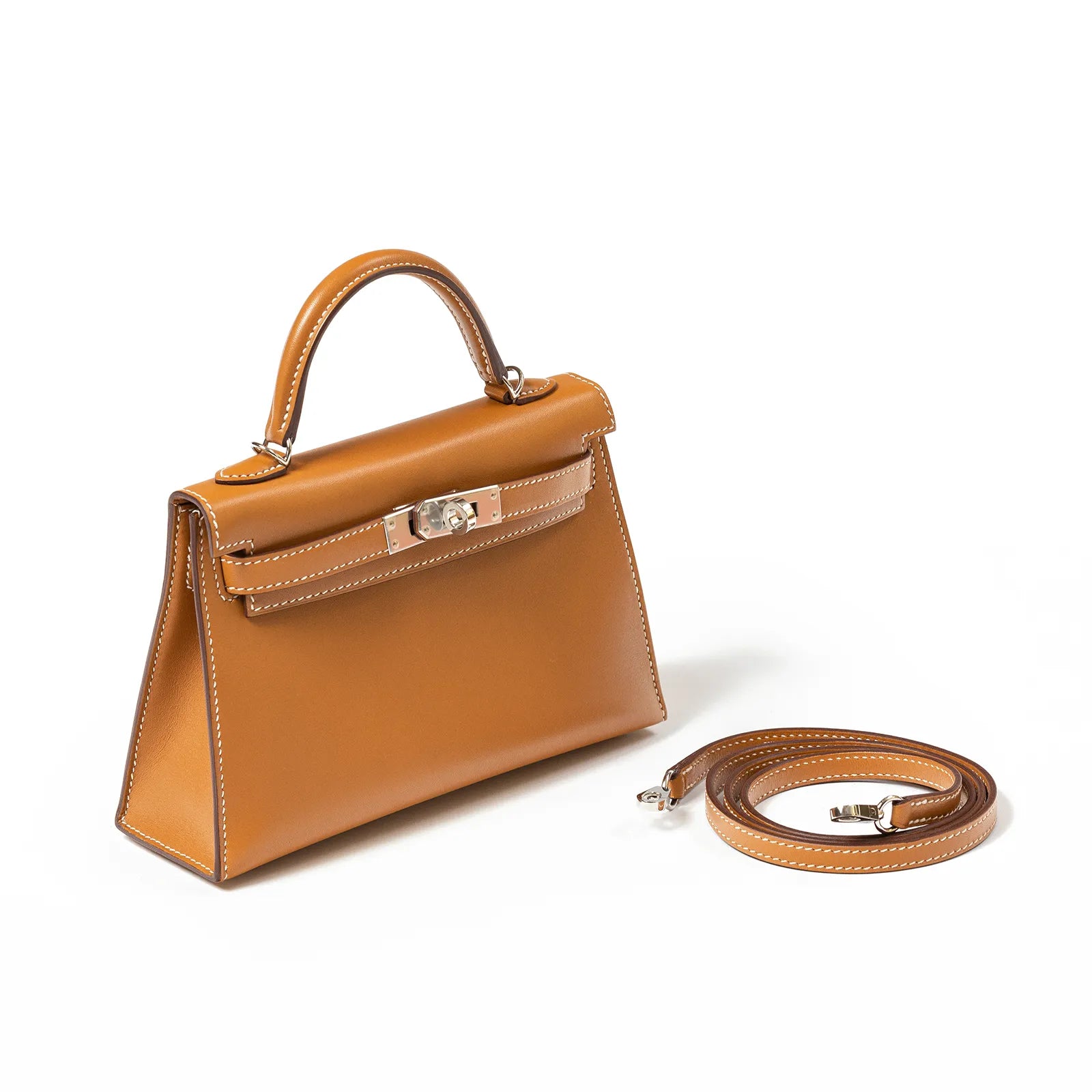 Hermès Mini Kelly II Sellier 20 Naturel Sable Butler Palladium Hardware