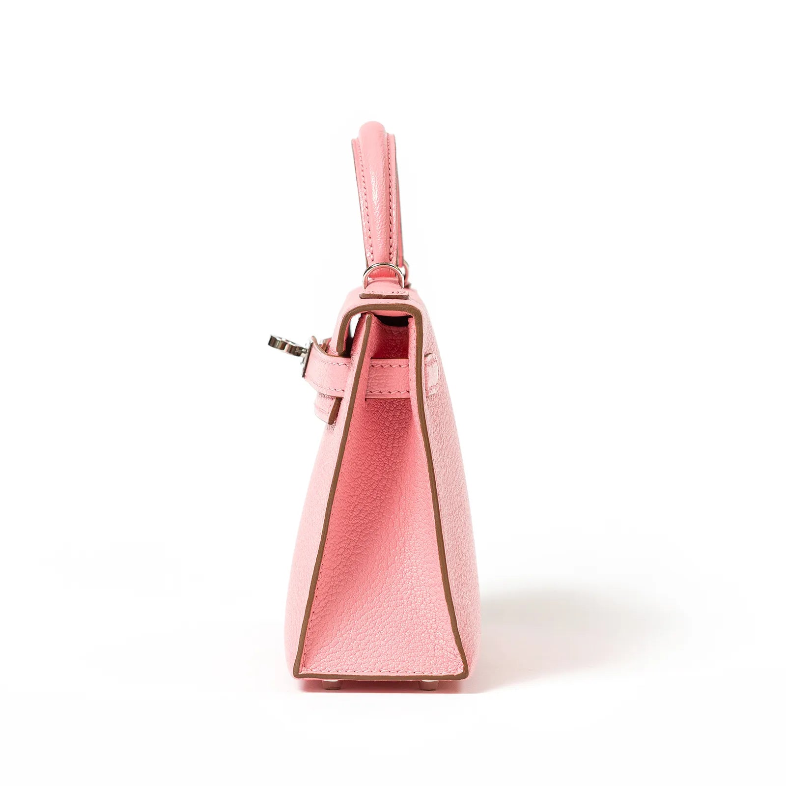 Hermès Mini Kelly II Sellier 20 Rose Confetti Chevre Mysore Palladium Hardware