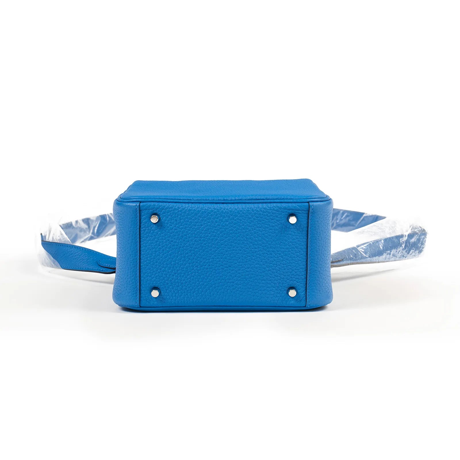Hermès Mini Lindy I Blue Frida Clemence Palladium Hardware