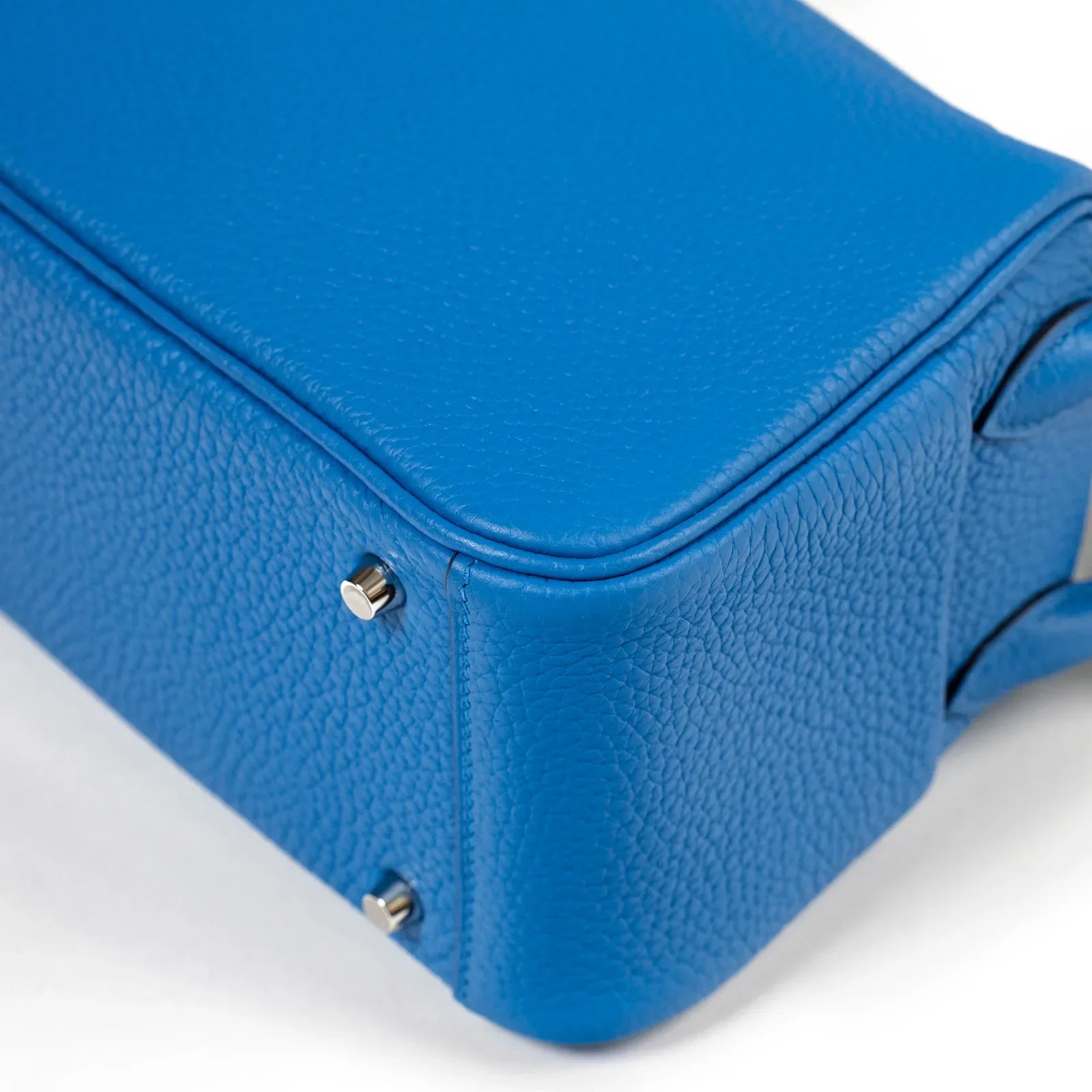 Hermès Mini Lindy I Blue Frida Clemence Palladium Hardware