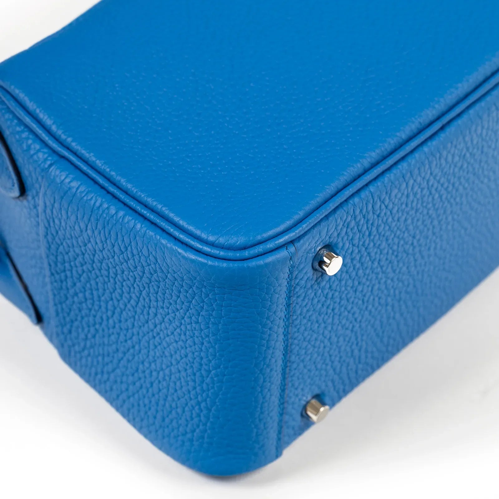 Hermès Mini Lindy I Blue Frida Clemence Palladium Hardware
