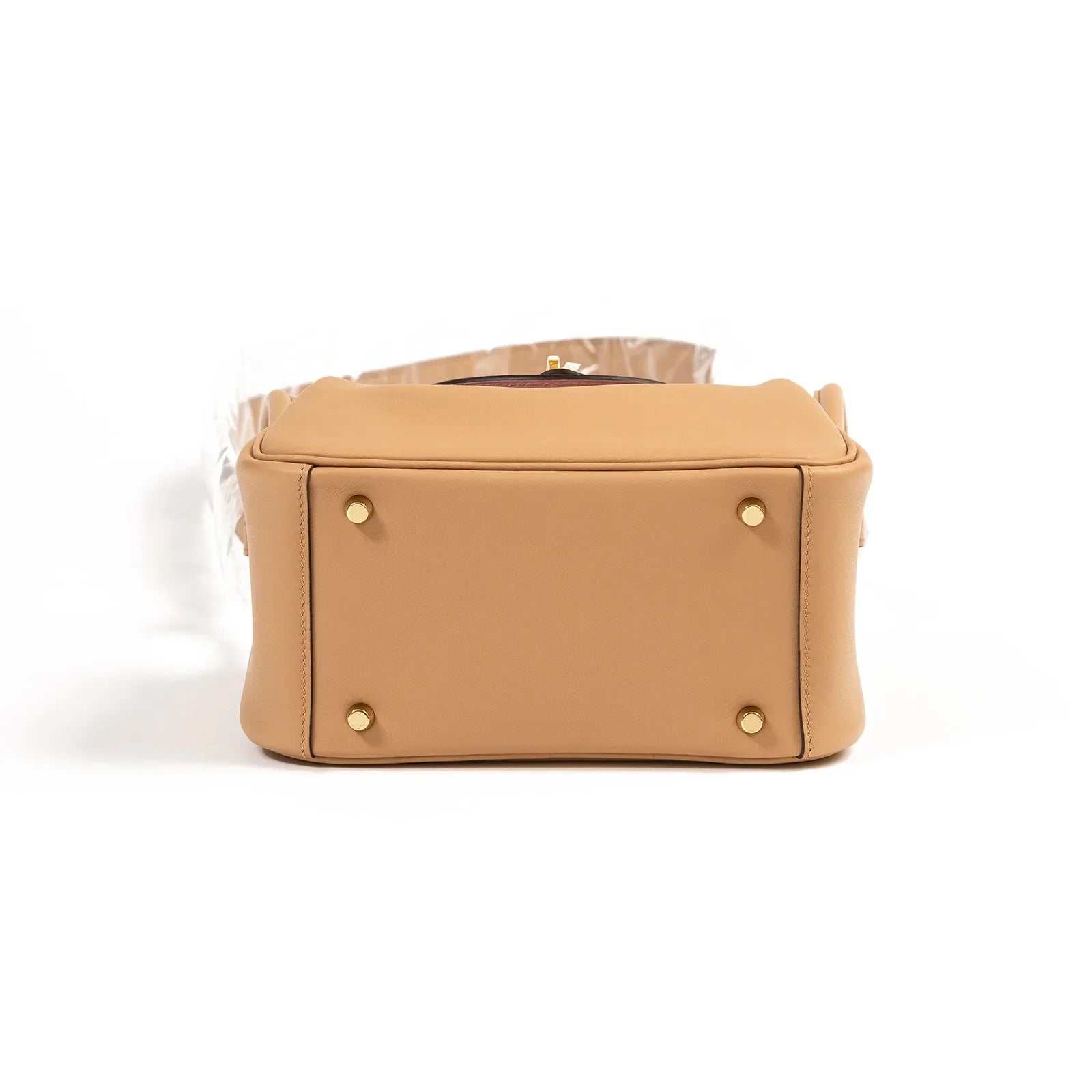 Hermès Mini Lindy I Chai/Mauve Sylvestre Swift Gold Hardware
