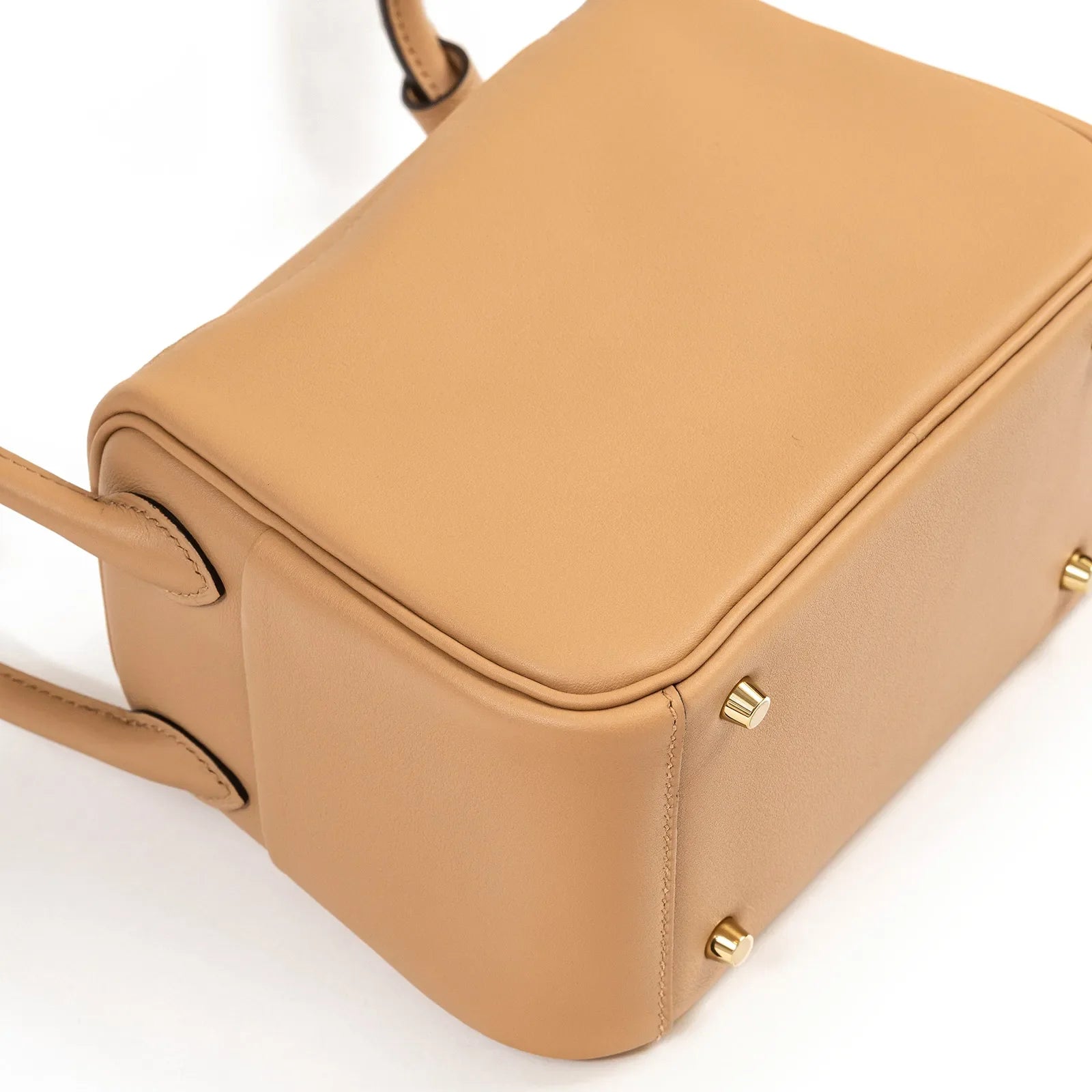 Hermès Mini Lindy I Chai/Mauve Sylvestre Swift Gold Hardware