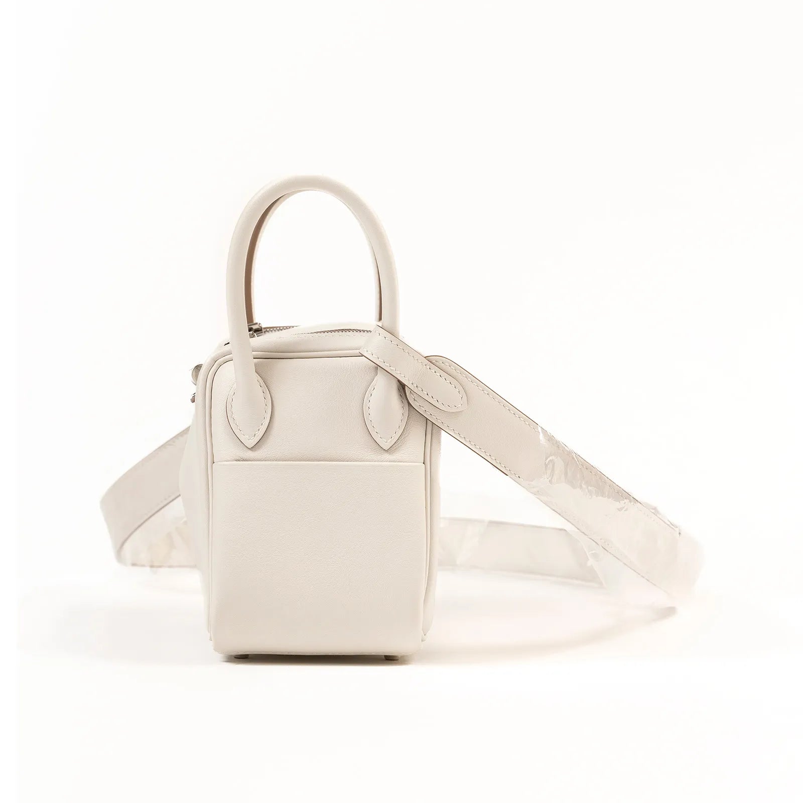 Hermès Mini Lindy I Gris Pale/Gris Meyer Swift Palladium Hardware