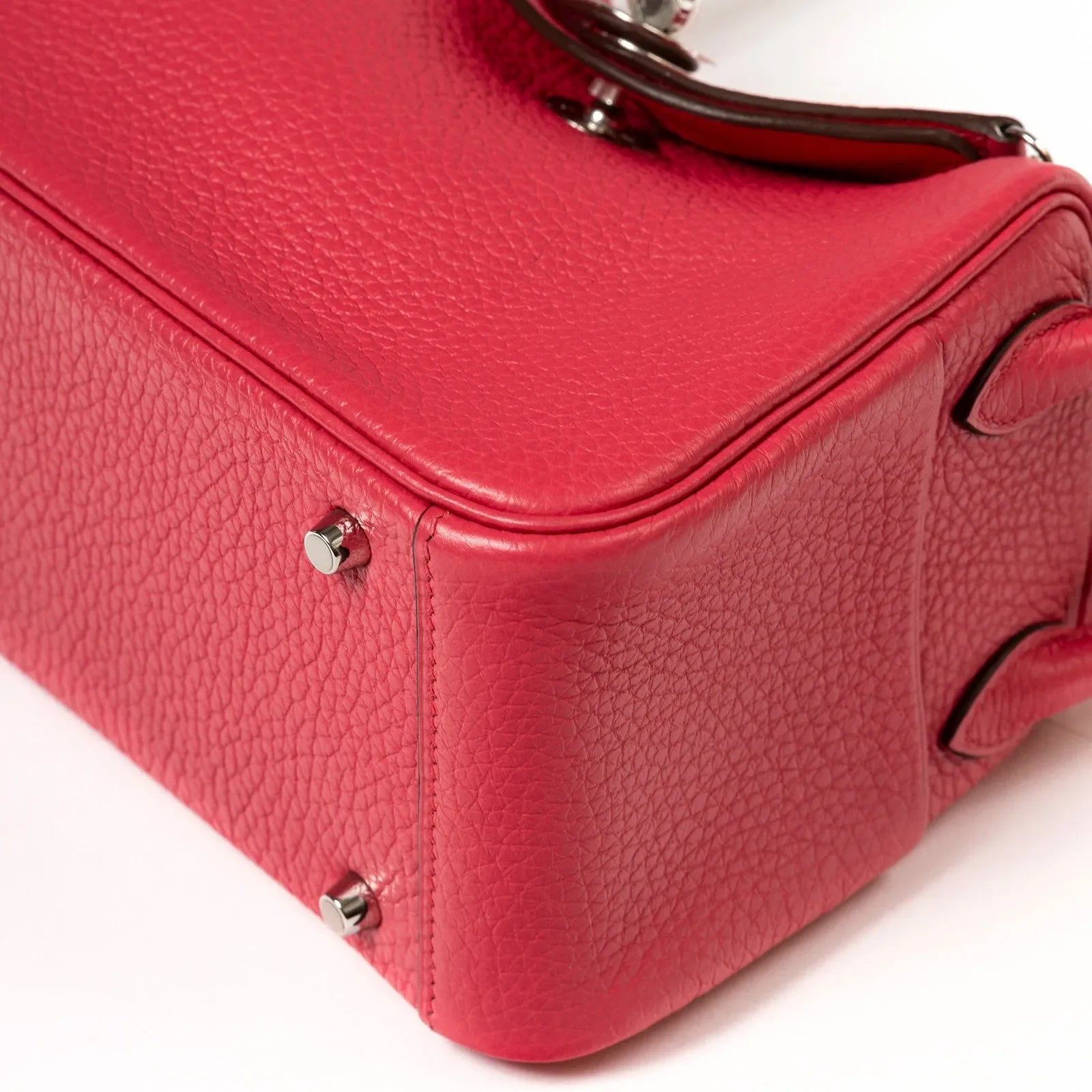 Hermès Mini Lindy I Rose Extreme Clemence Palladium Hardware