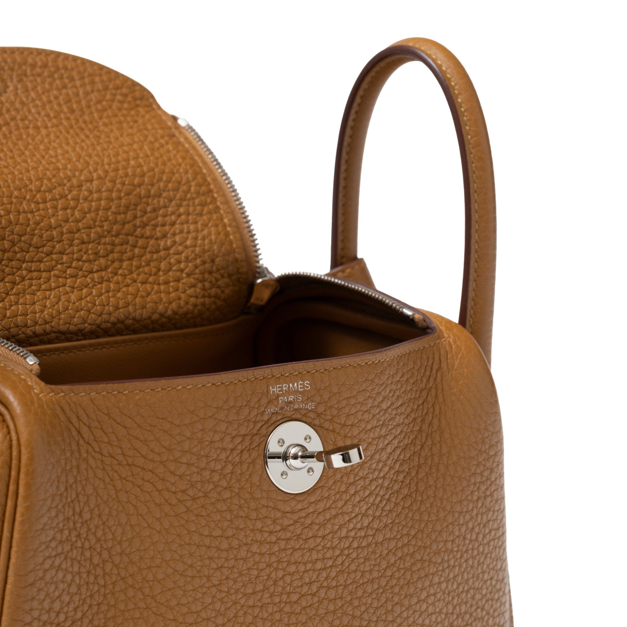 Hermès Mini Lindy I Sesame Clemence Palladium Hardware