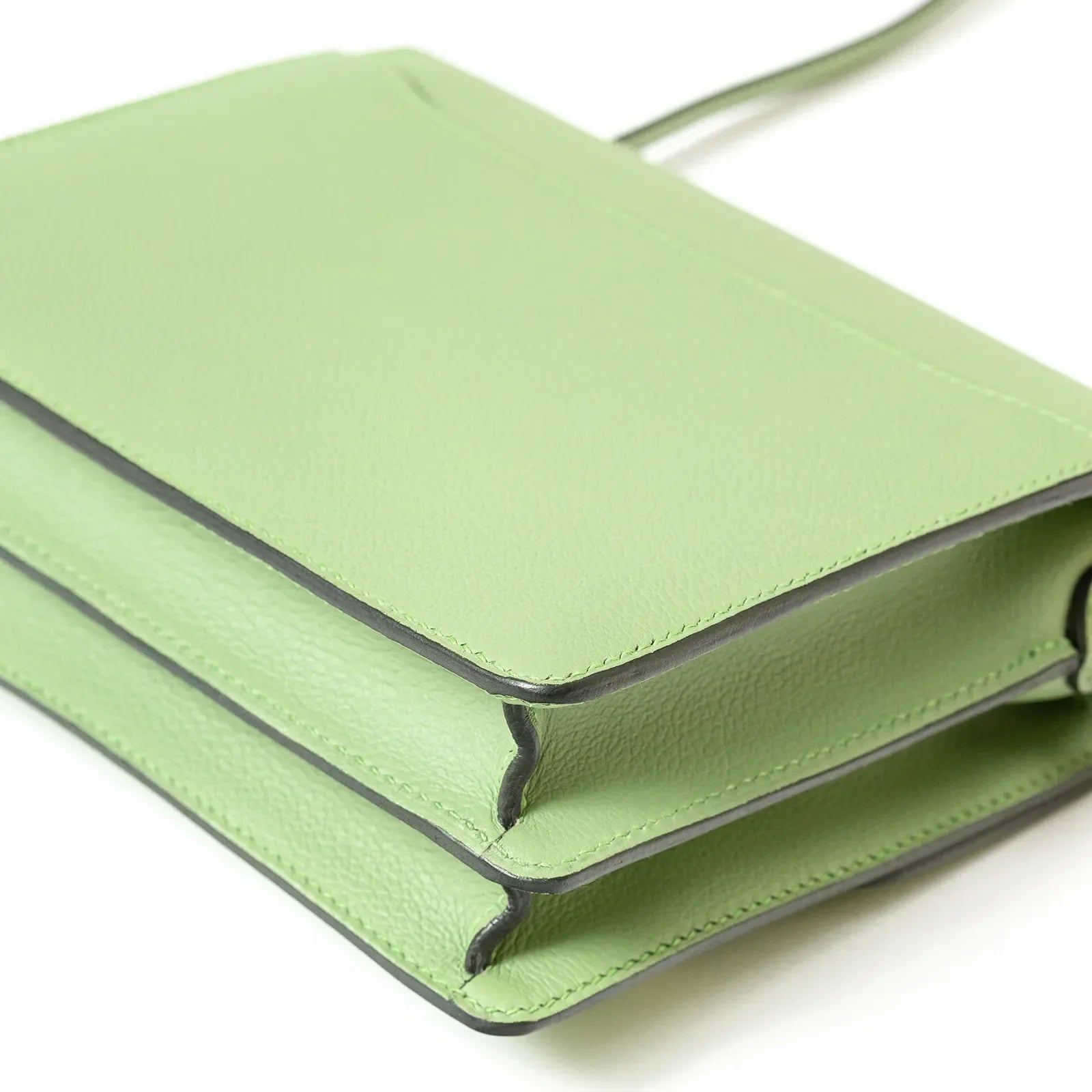 Hermès Mini Roulis Vert Criquet Evercolor Gold Hardware