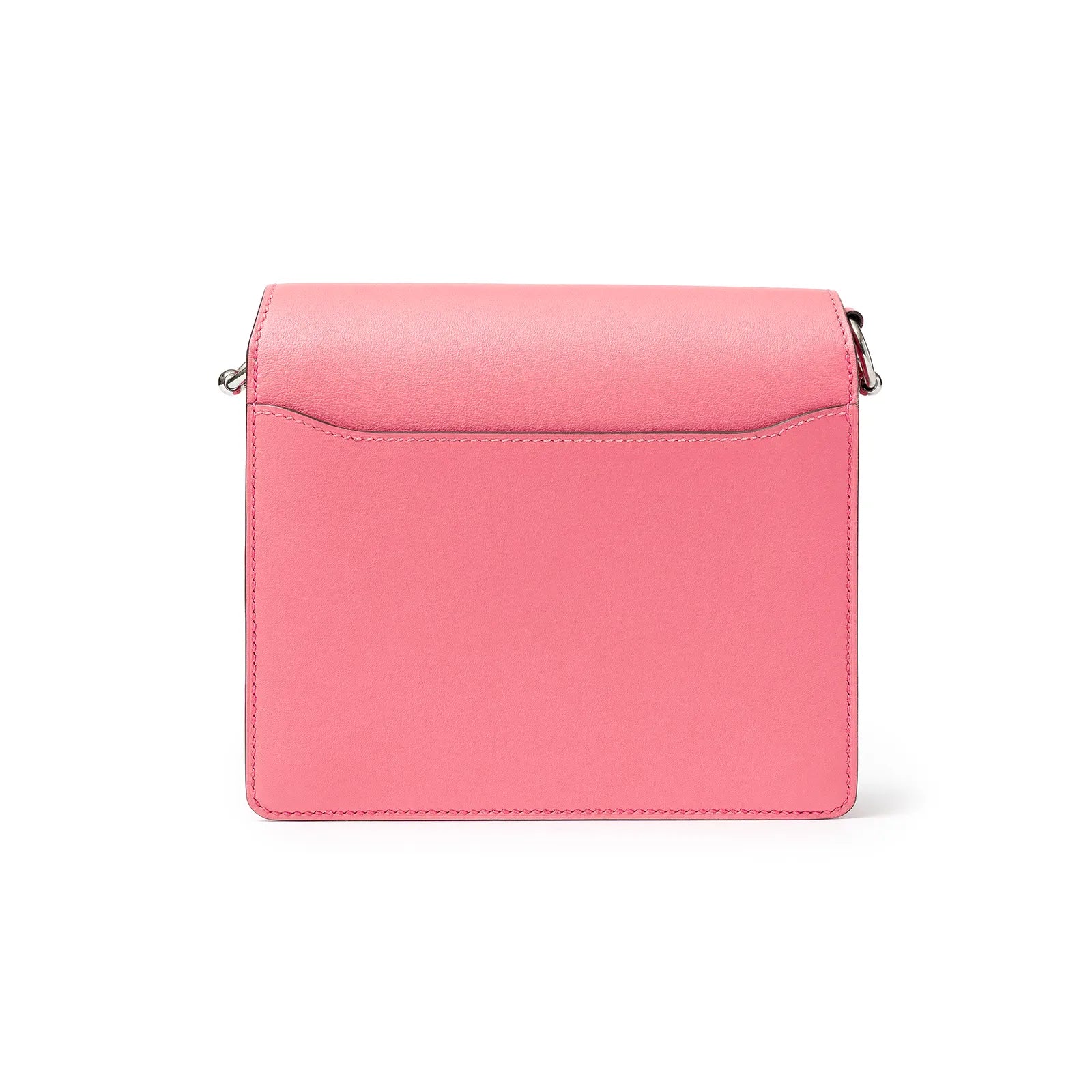Hermès Mini Sac Roulis Rose ETE Evercolor Palladium Hardware