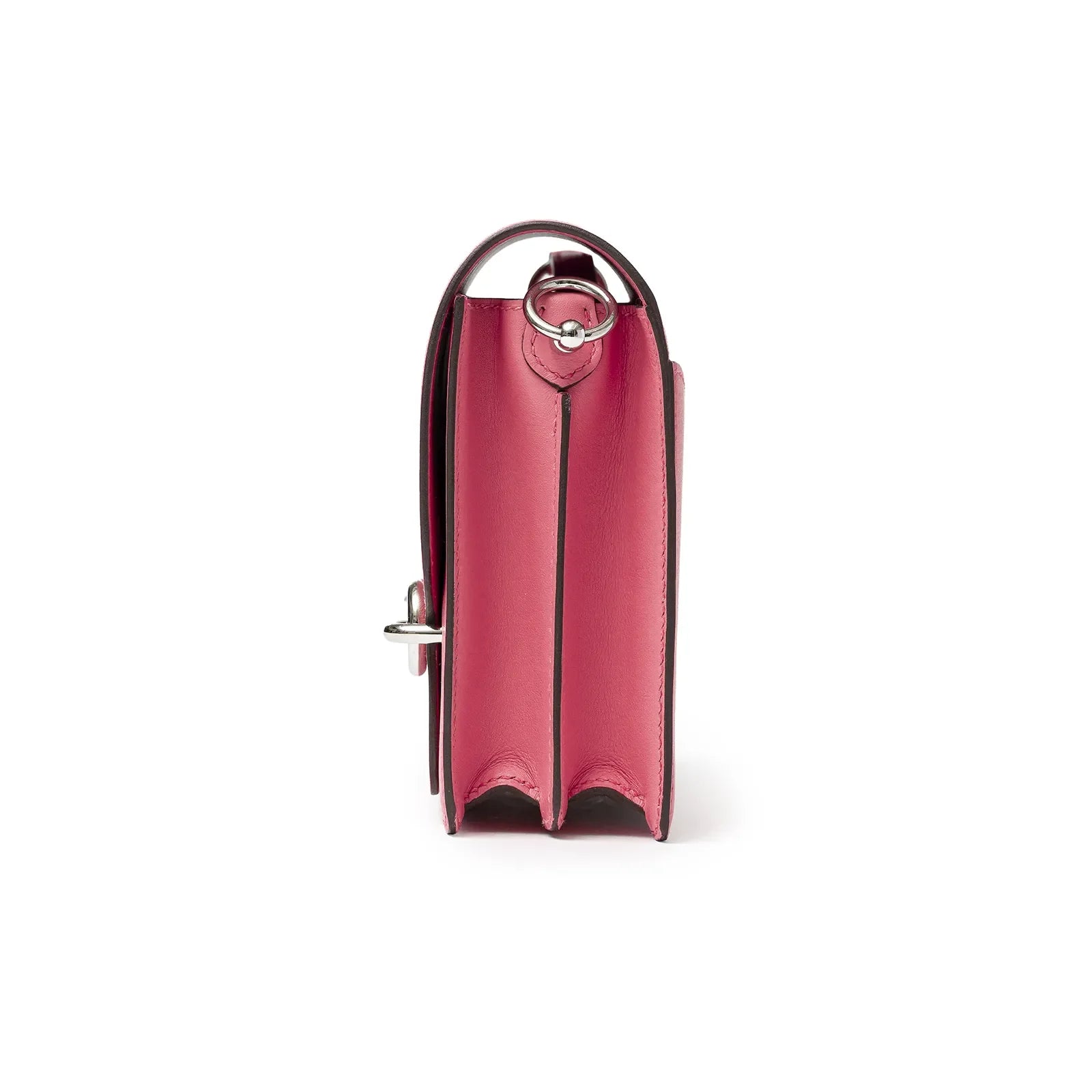 Hermès Mini Sac Roulis Rose ETE Evercolor Palladium Hardware