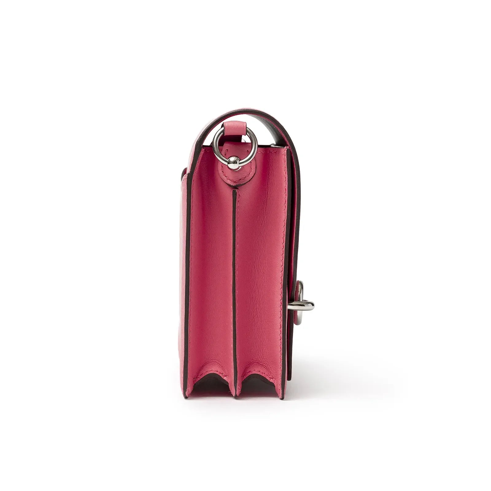 Hermès Mini Sac Roulis Rose ETE Evercolor Palladium Hardware