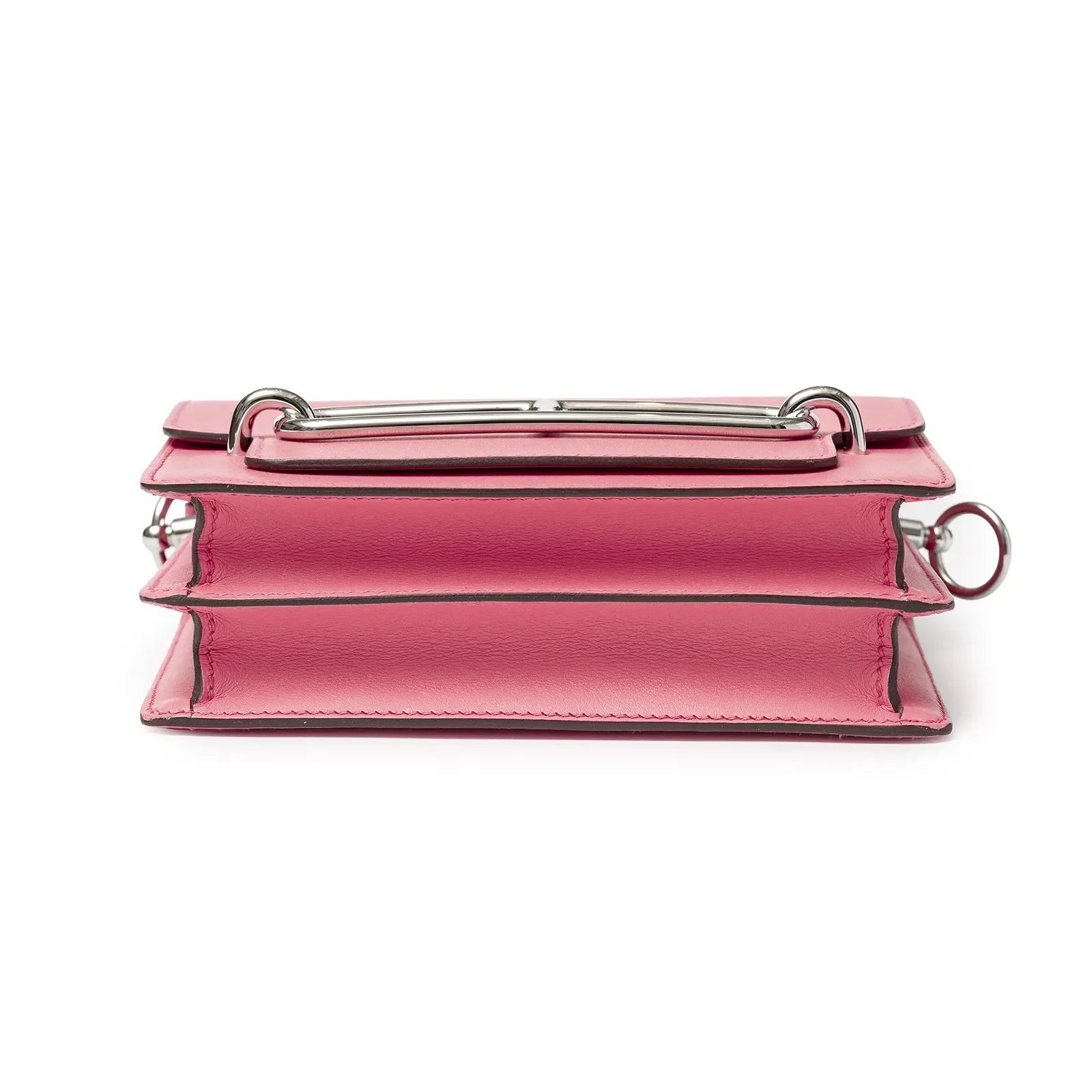 Hermès Mini Sac Roulis Rose ETE Evercolor Palladium Hardware